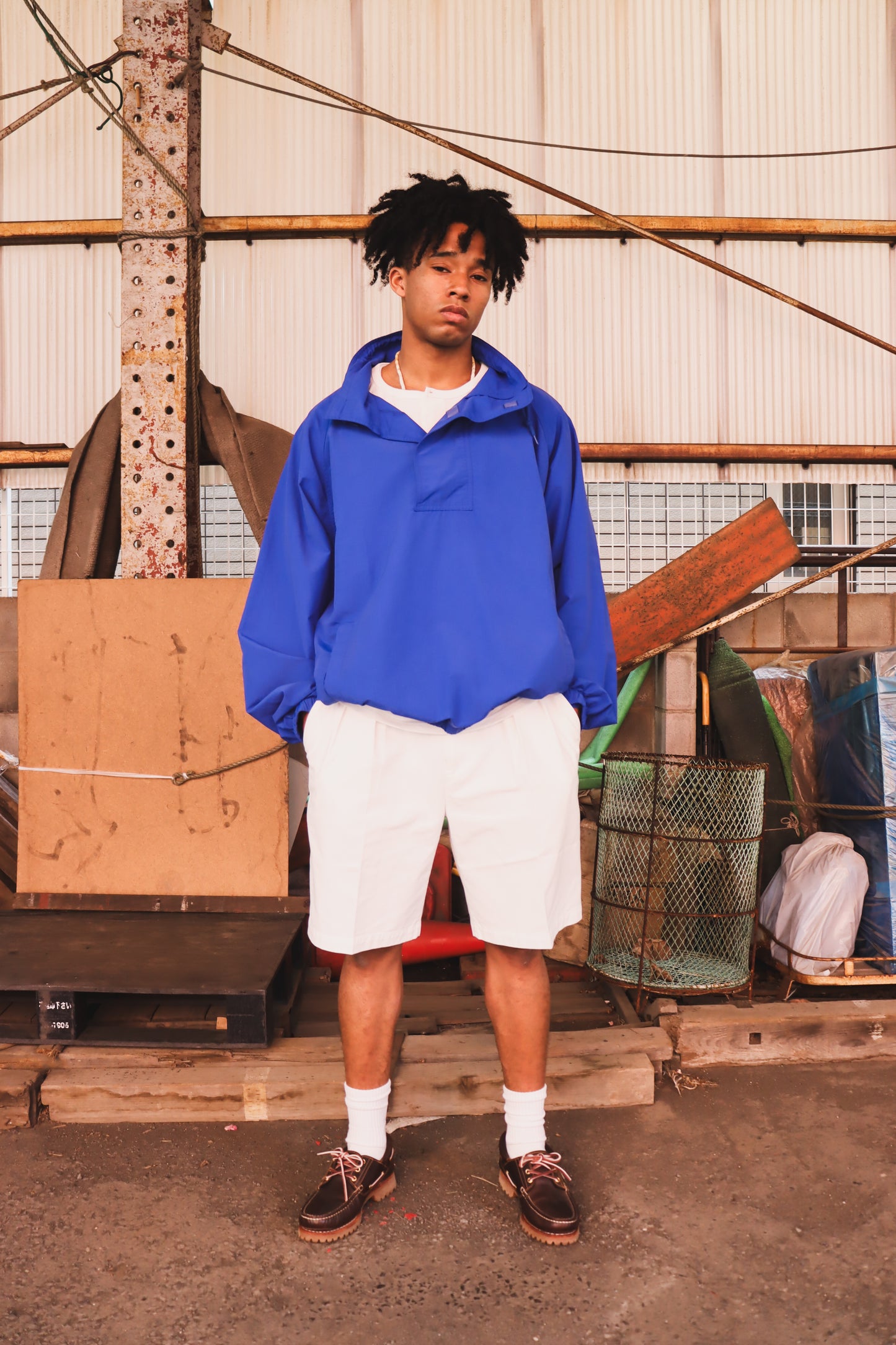 WOODBLOCK 2TUCK CHINO SHORT PANT WHITE (WB-26SS-017)