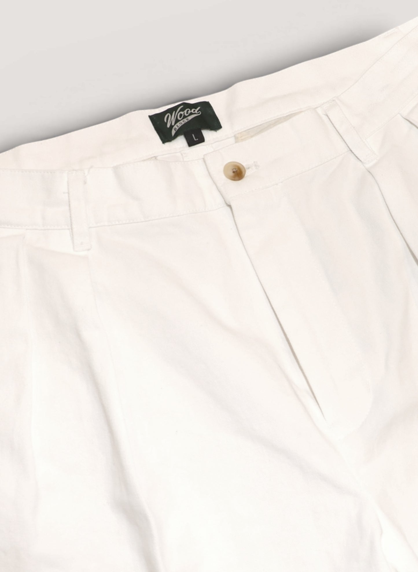 WOODBLOCK 2TUCK CHINO SHORT PANT WHITE (WB-26SS-017)