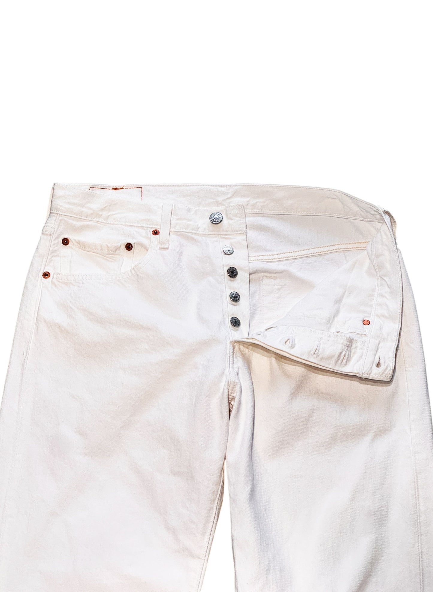 (SUP-570) LEVI'S 501 WHITE DENIM JEANS