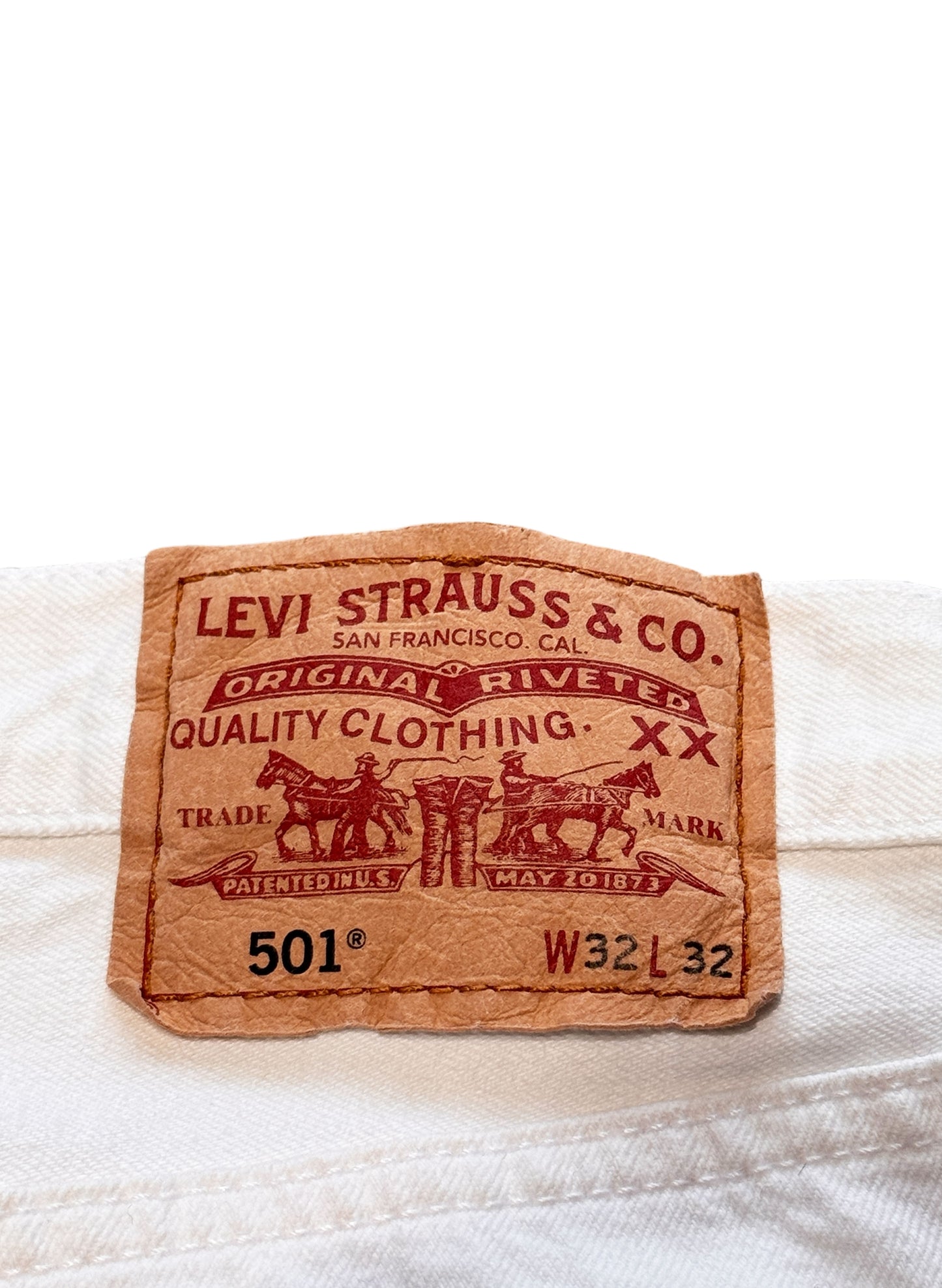 (SUP-570) LEVI'S 501 WHITE DENIM JEANS