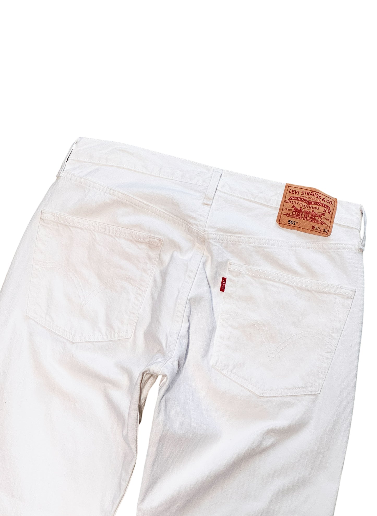 (SUP-570) LEVI'S 501 WHITE DENIM JEANS