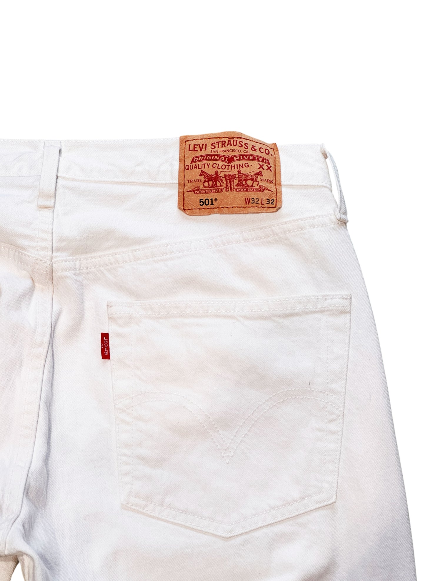 (SUP-570) LEVI'S 501 WHITE DENIM JEANS