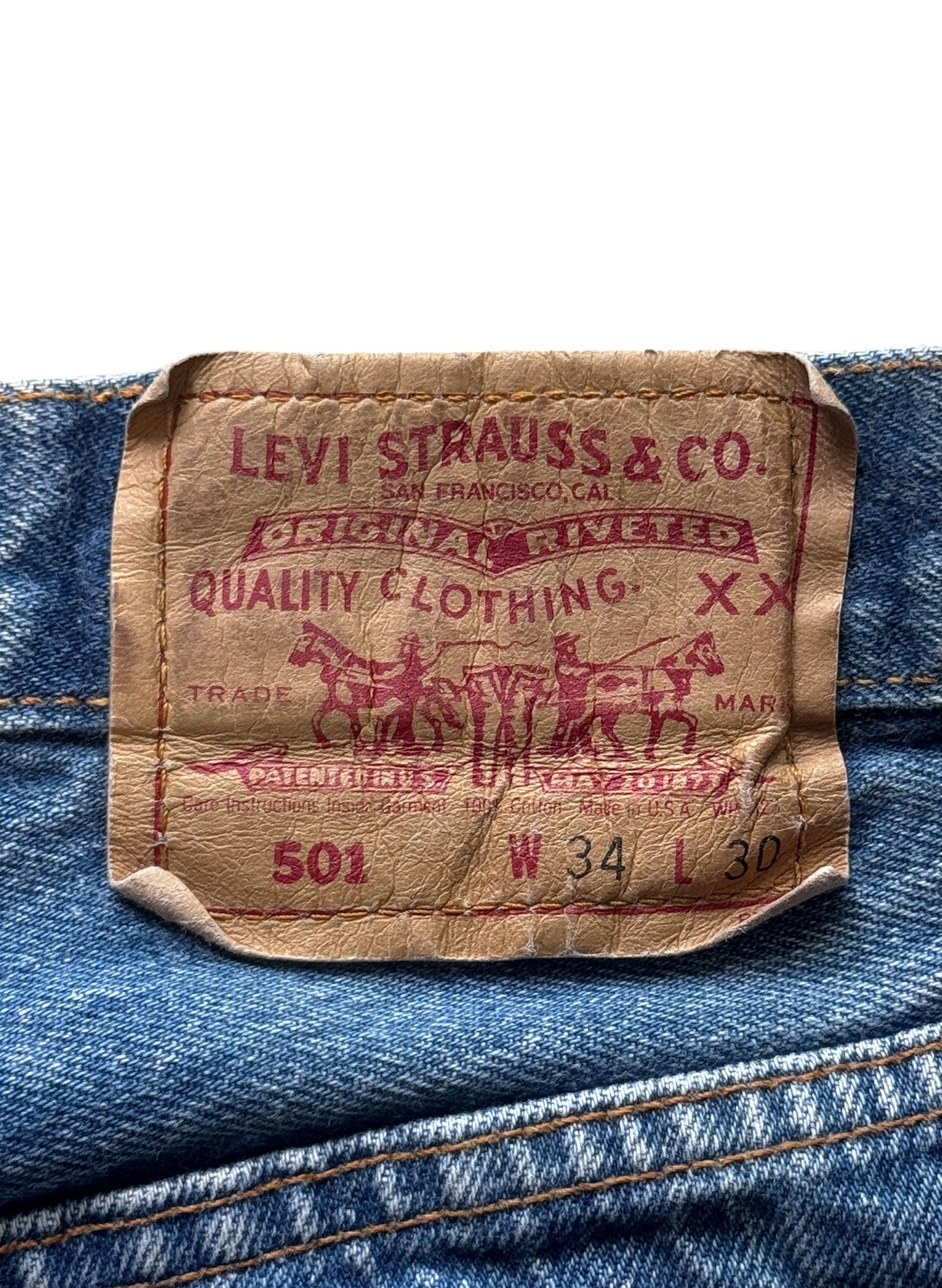 (SUP-620) 90s LEVI'S 501 "REPAIR" - MADE IN U.S.A.