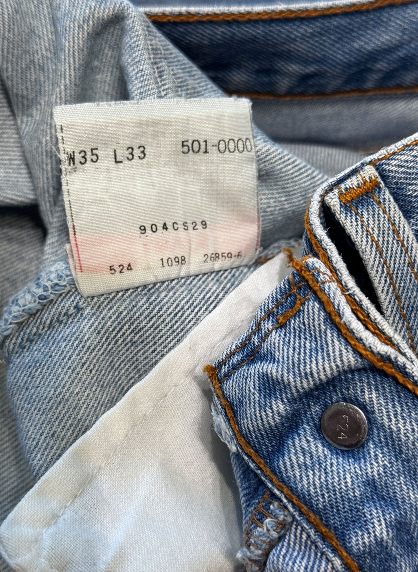 (SUP-635) 90s LEVI'S 501 "DAMAGE" - MADE IN U.S.A.