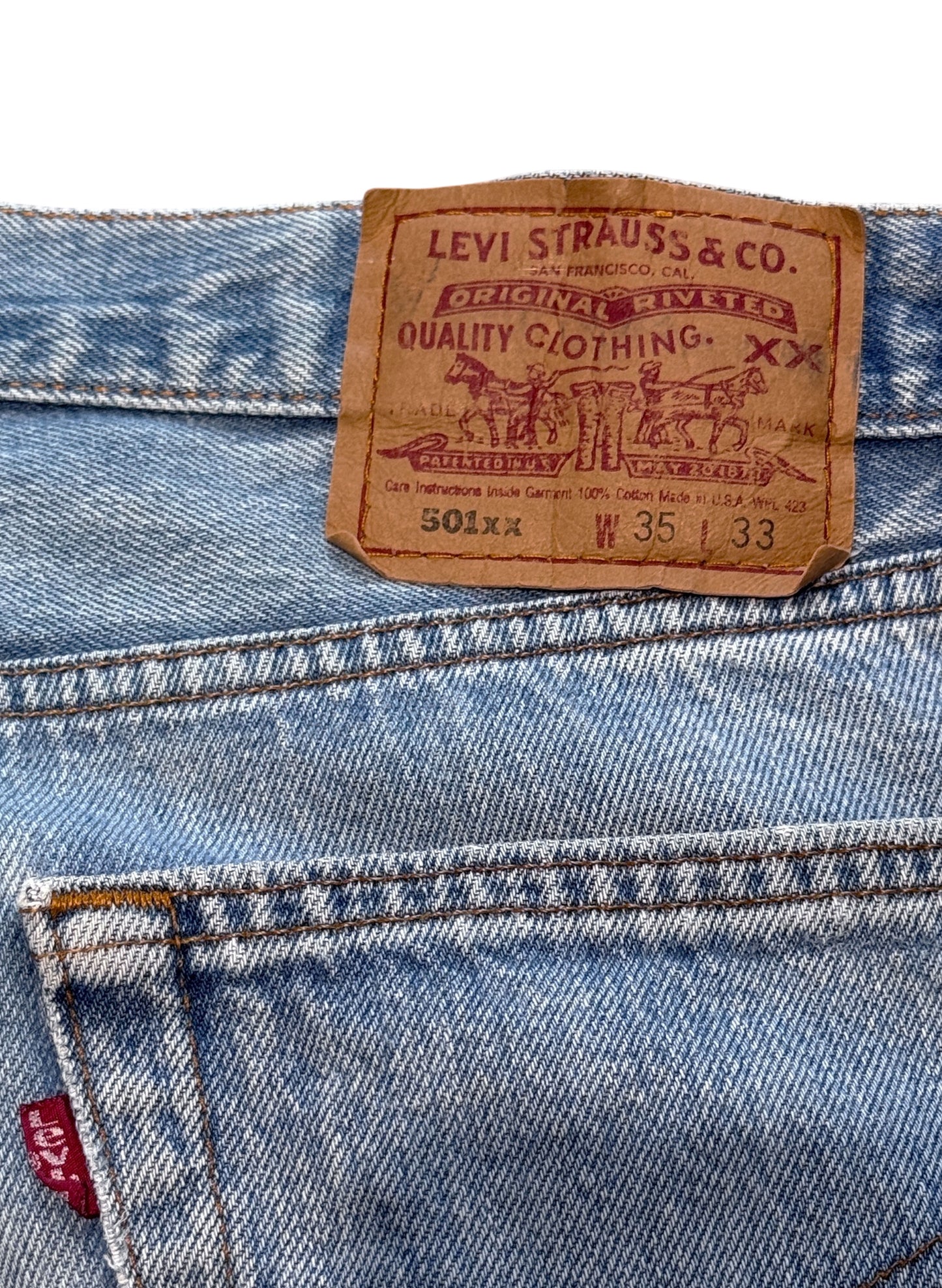 (SUP-635) 90s LEVI'S 501 "DAMAGE" - MADE IN U.S.A.