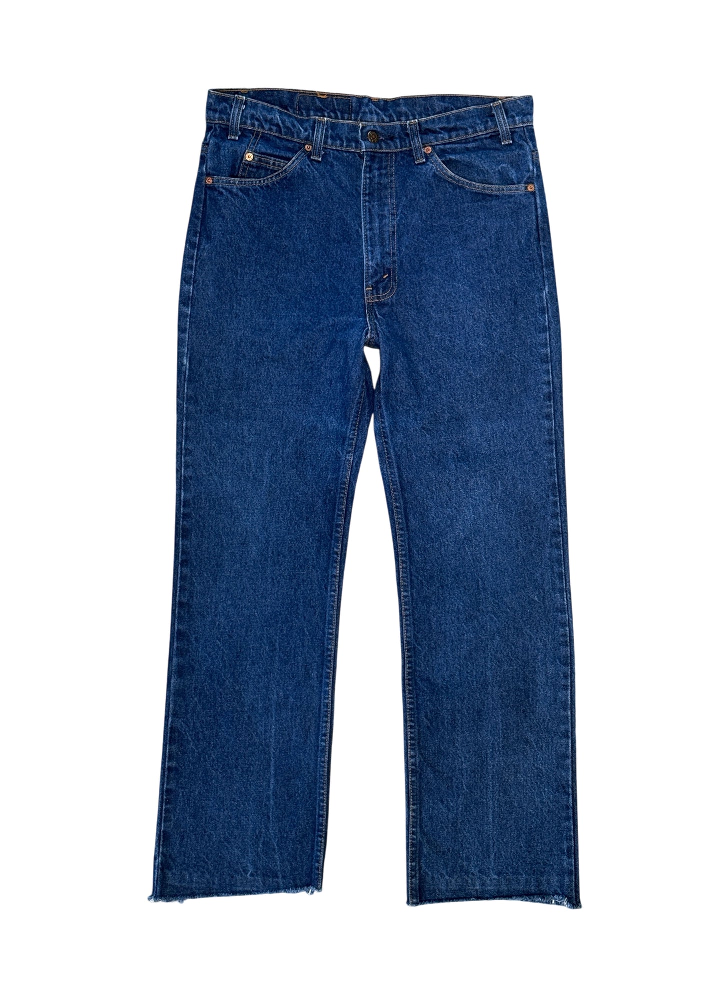 (SUP-658) 90s LEVI'S 517 BOOT CUT "ORANGE TAB" "CUT OFF" - MADE IN U.S.A.