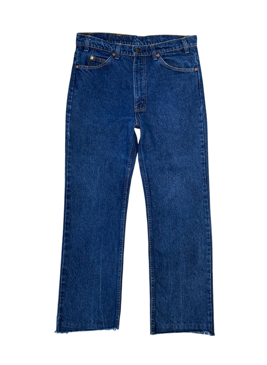 (SUP-658) 90s LEVI'S 517 BOOT CUT "ORANGE TAB" "CUT OFF" - MADE IN U.S.A.
