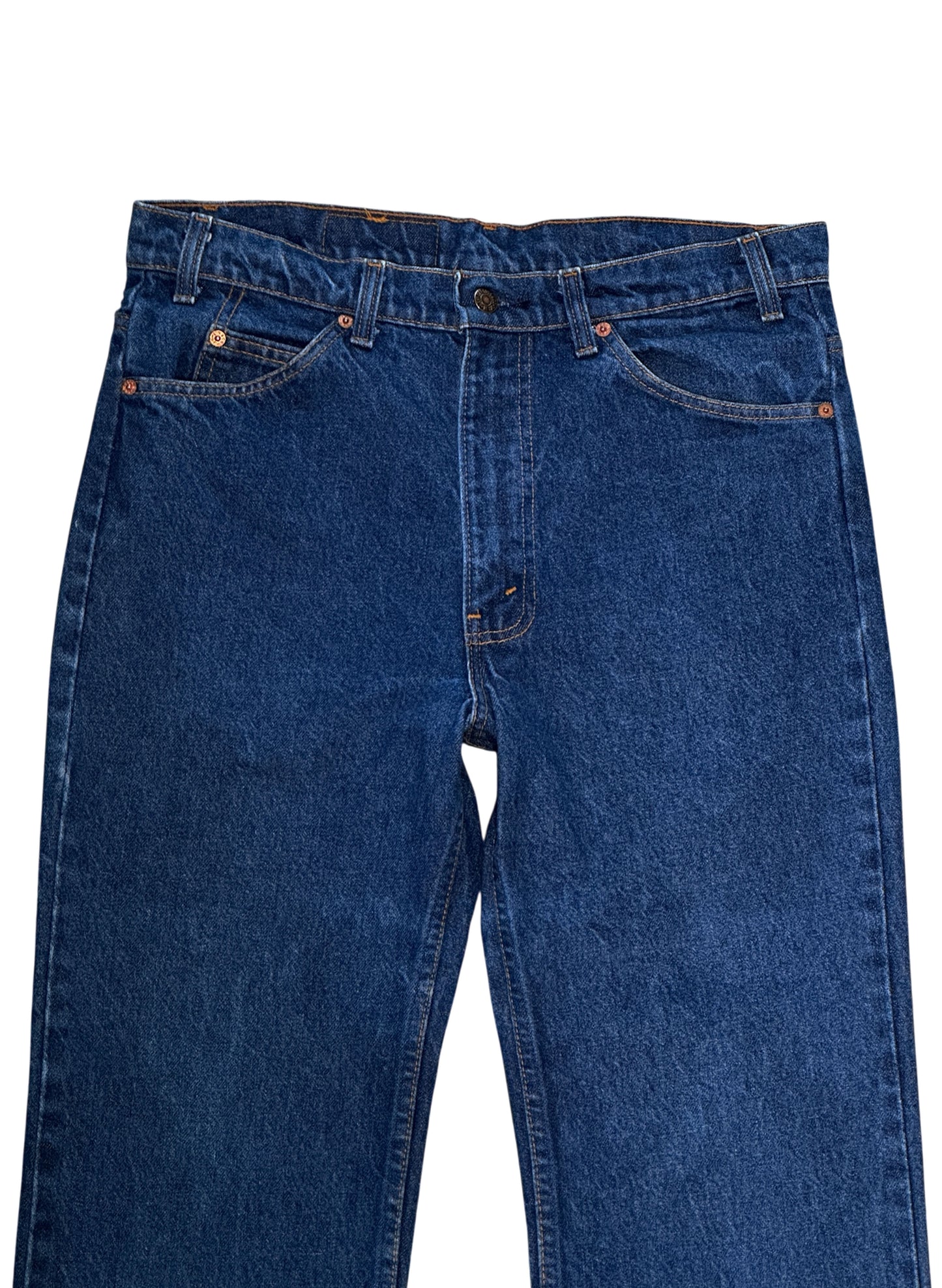 (SUP-658) 90s LEVI'S 517 BOOT CUT "ORANGE TAB" "CUT OFF" - MADE IN U.S.A.