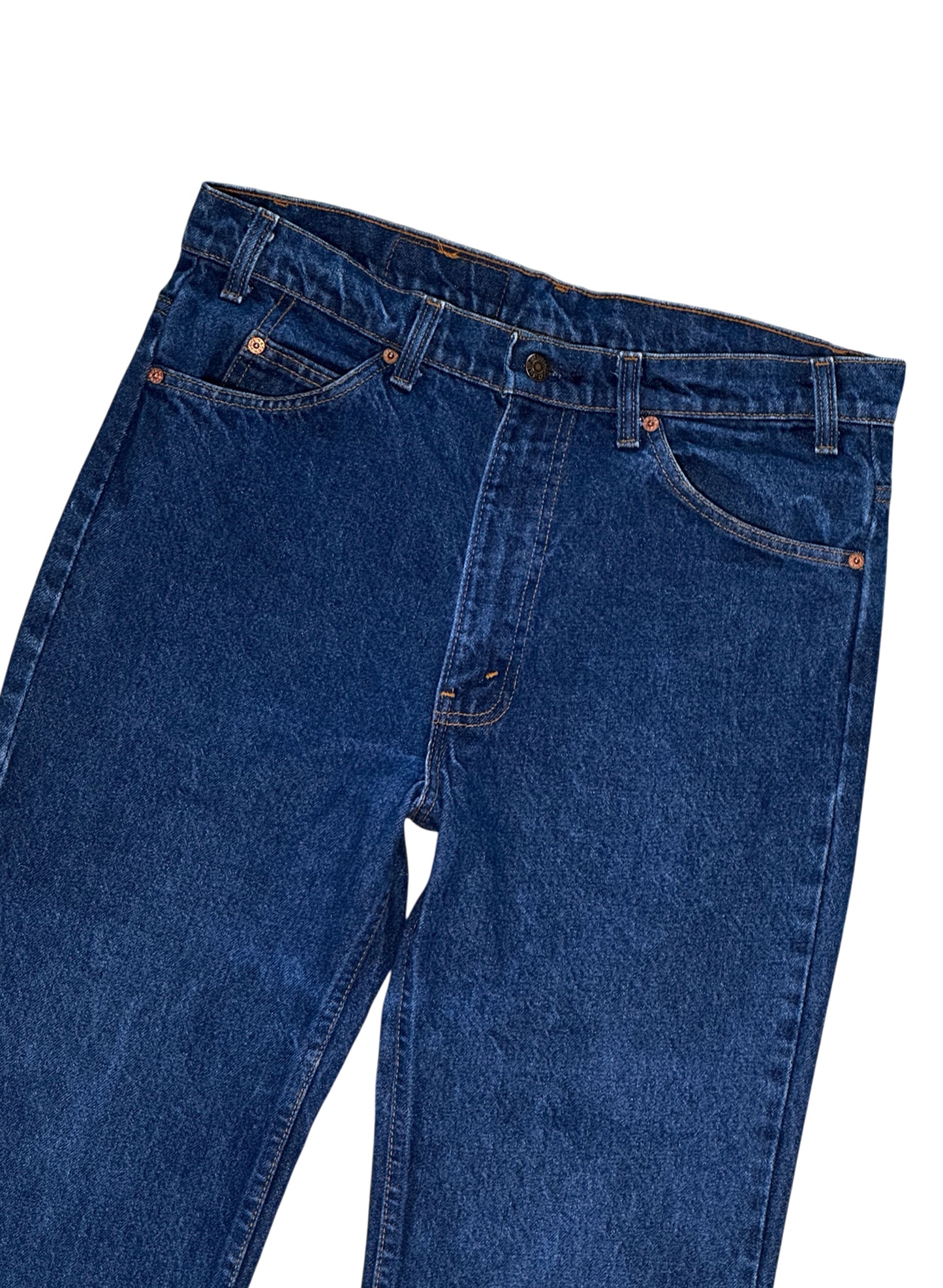 (SUP-658) 90s LEVI'S 517 BOOT CUT "ORANGE TAB" "CUT OFF" - MADE IN U.S.A.