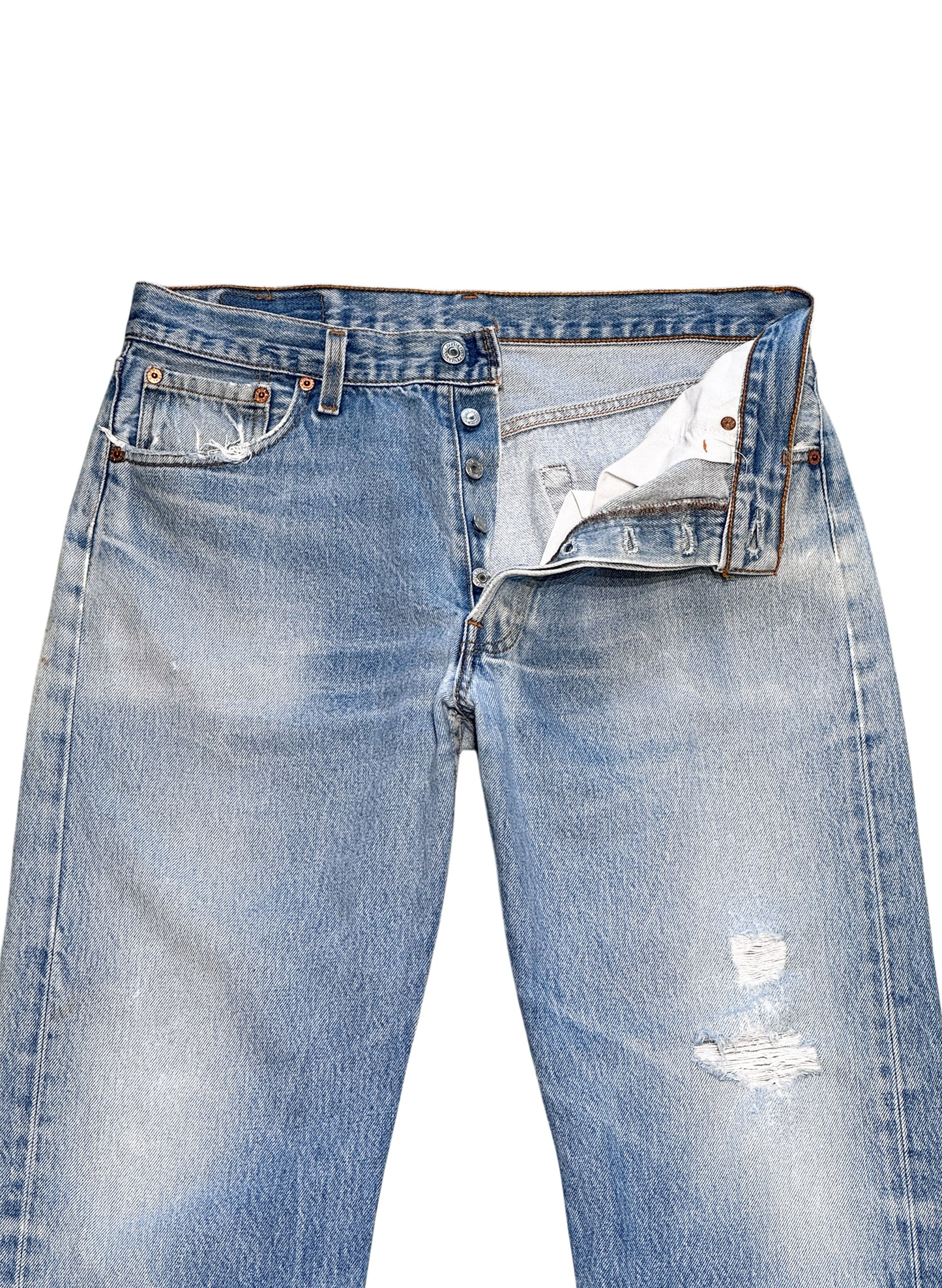 (SUP-635) 90s LEVI'S 501 "DAMAGE" - MADE IN U.S.A.