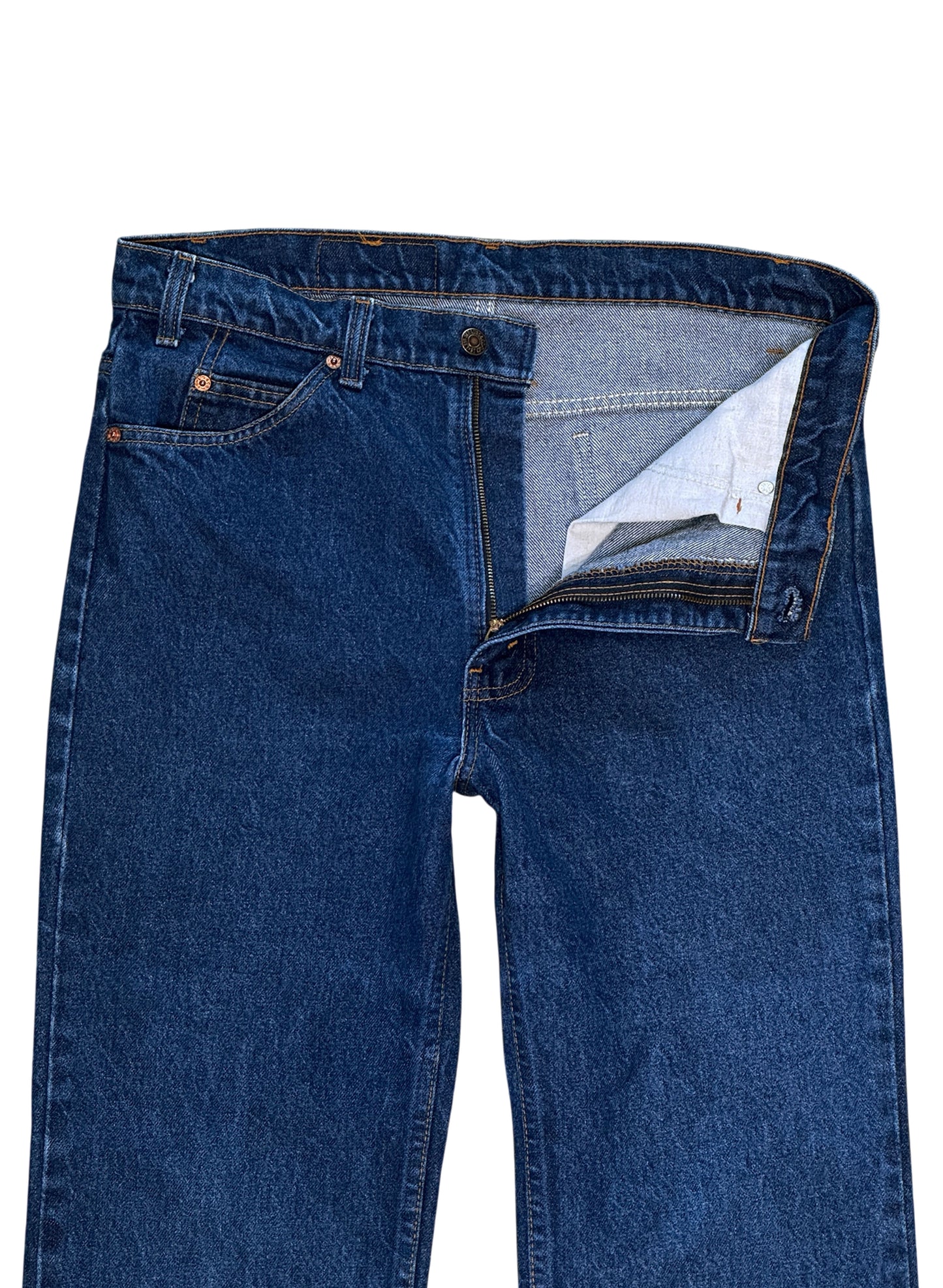 (SUP-658) 90s LEVI'S 517 BOOT CUT "ORANGE TAB" "CUT OFF" - MADE IN U.S.A.