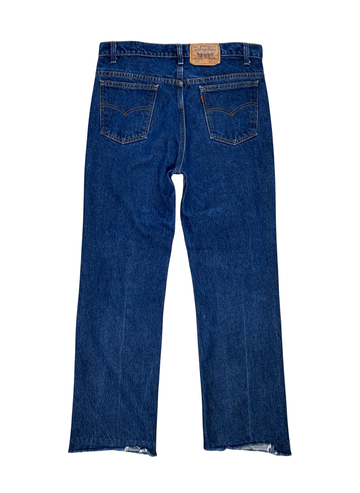 (SUP-658) 90s LEVI'S 517 BOOT CUT "ORANGE TAB" "CUT OFF" - MADE IN U.S.A.