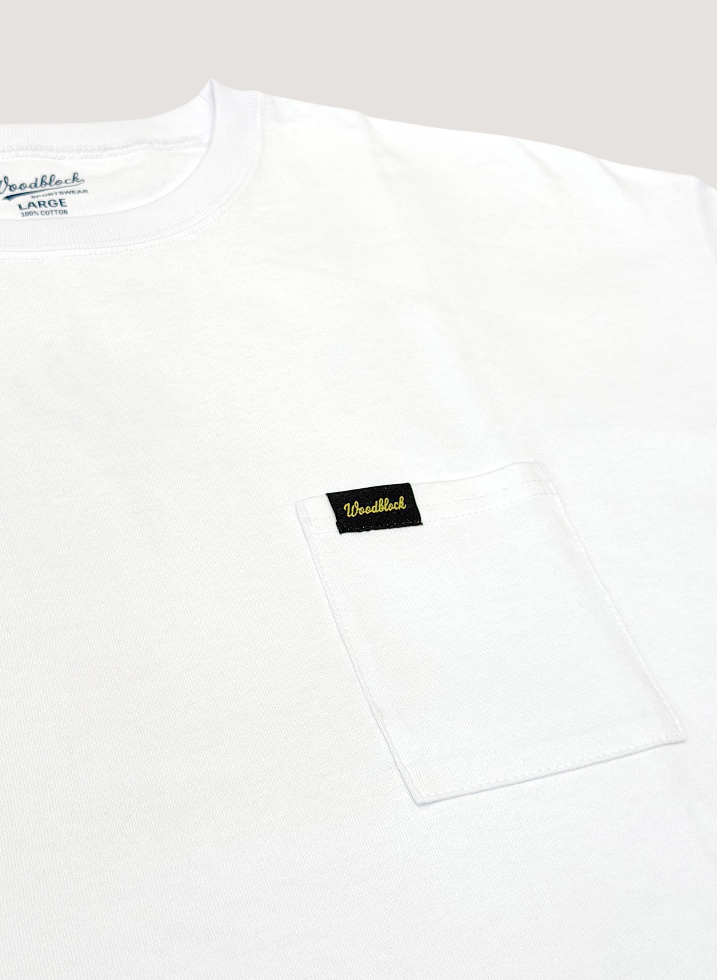 WOODBLOCK x TSUYOSHI YAMANAKA NEW YORK POCKET T-SHIRT WHITE (WB-26SS-024)