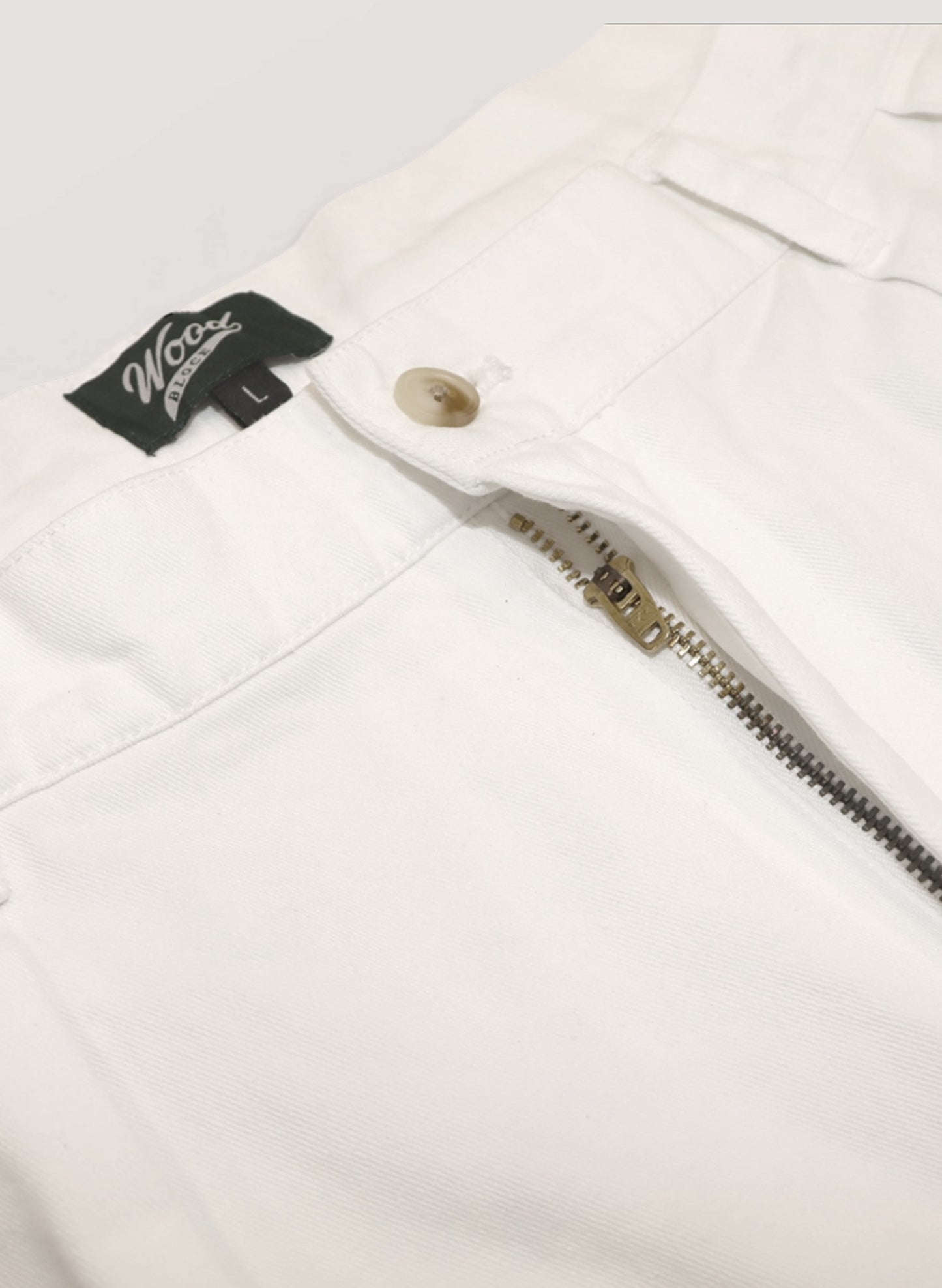 WOODBLOCK 2TUCK CHINO SHORT PANT WHITE (WB-26SS-017)