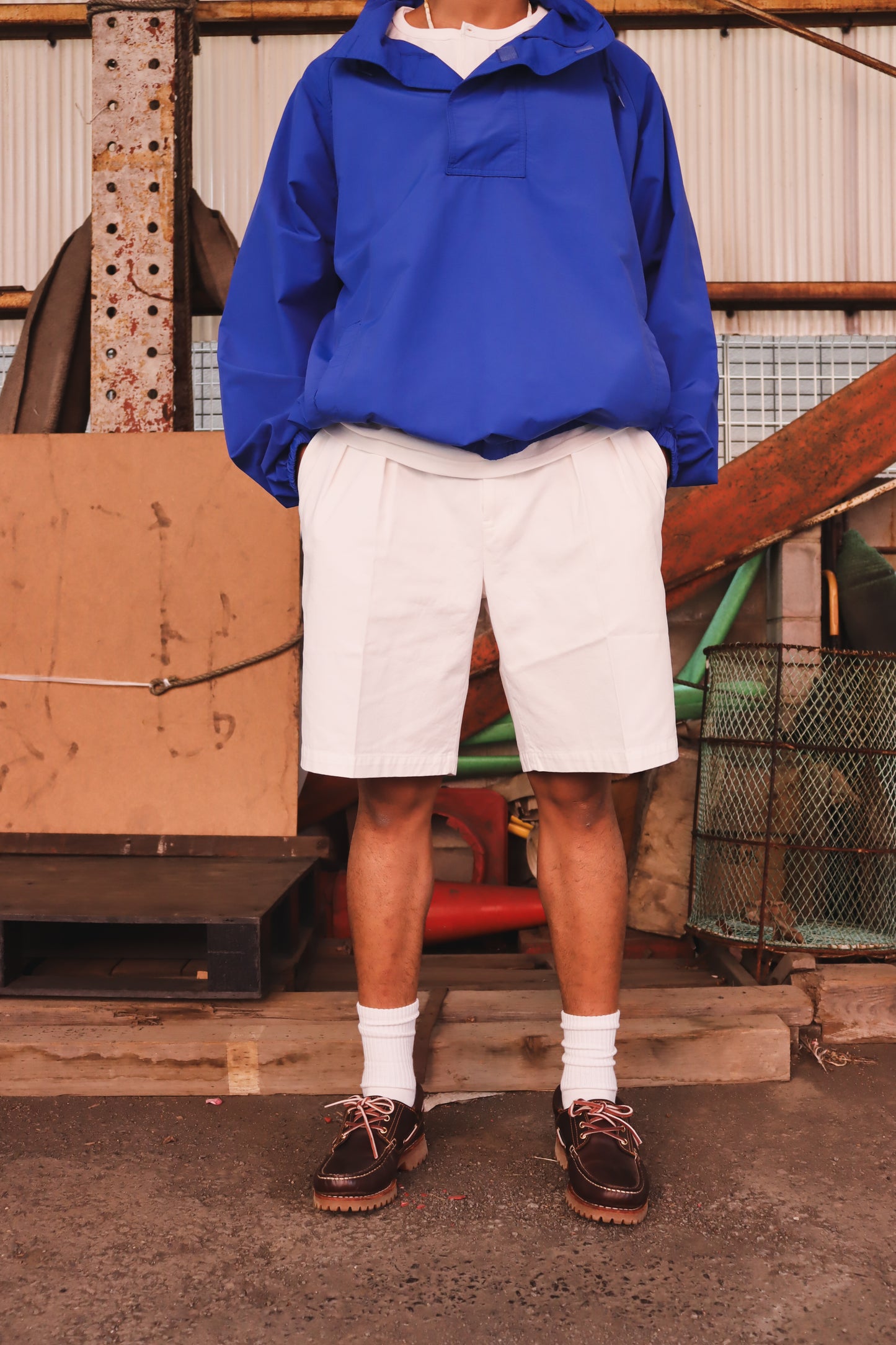 WOODBLOCK 2TUCK CHINO SHORT PANT WHITE (WB-26SS-017)