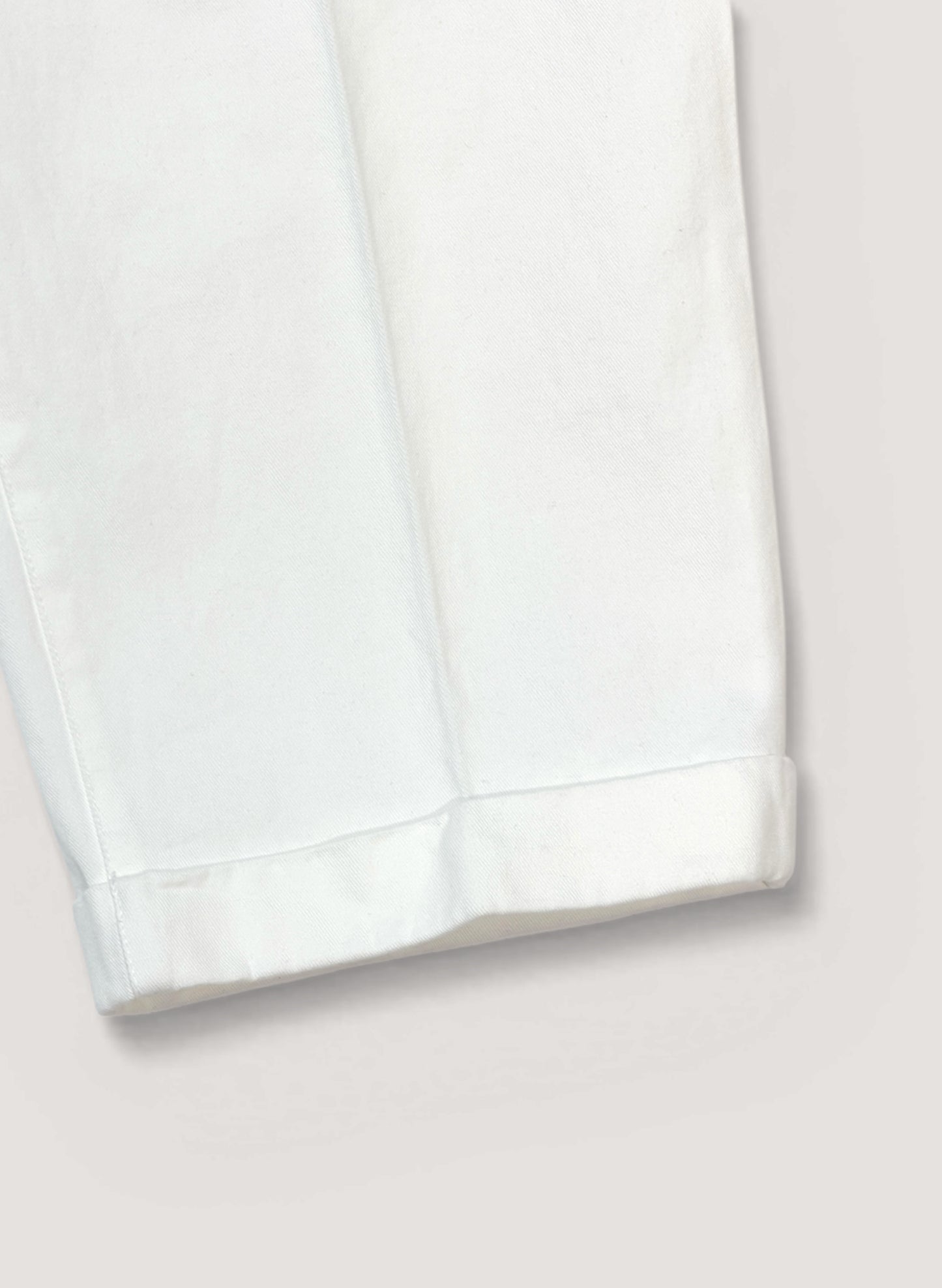 WOODBLOCK 2TUCK CHINO TROUSERS WHITE (WB-CL-001)