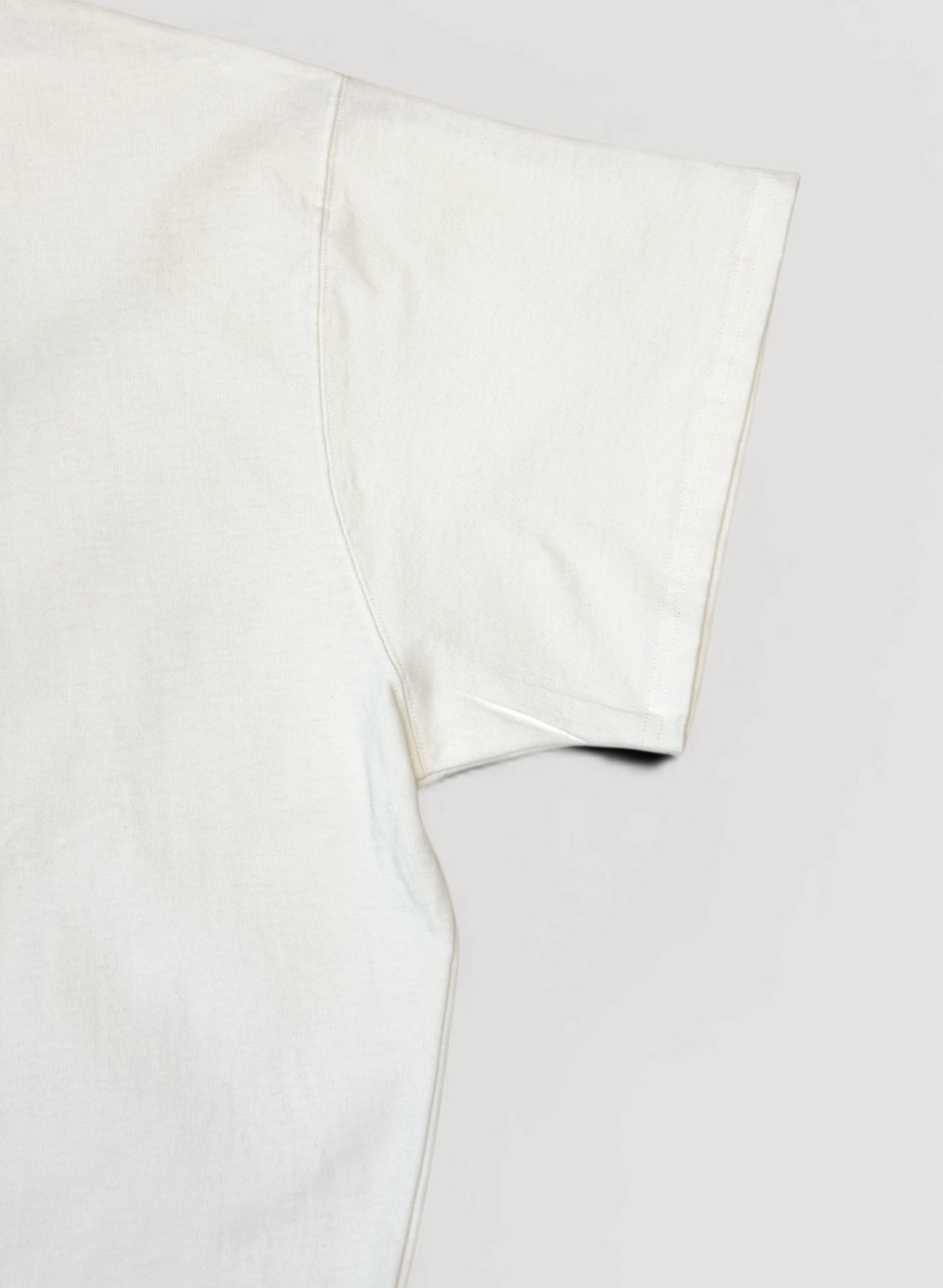 WOODBLOCK S/S WIDE TAPERED SILHOUETTE HENRY NECK T-SHIRT WHITE (WB-26SS-018)