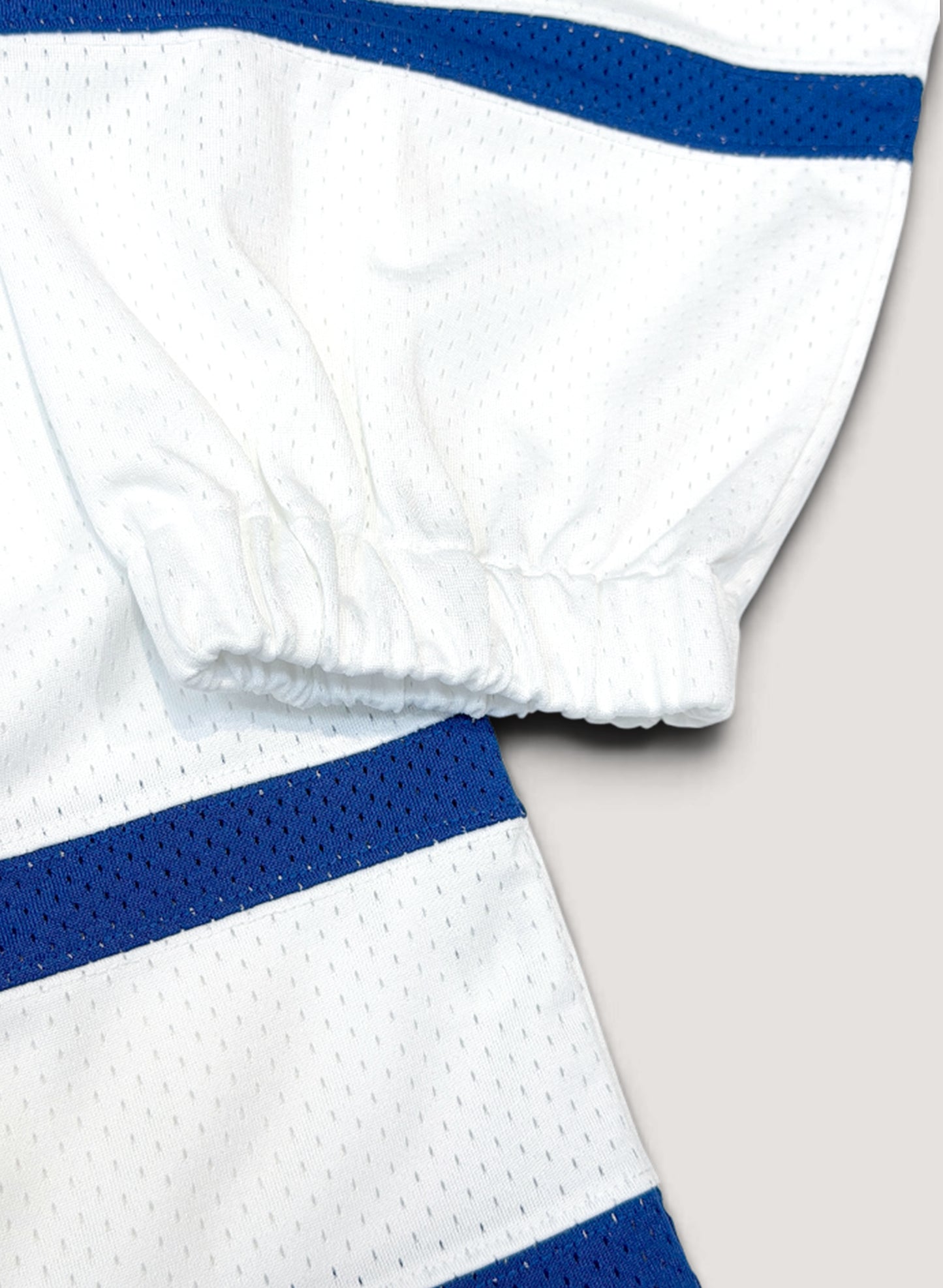 WOODBLOCK LS MESH HOCKEY JERSEY WHITE/BLUE (WB-26AW-001)