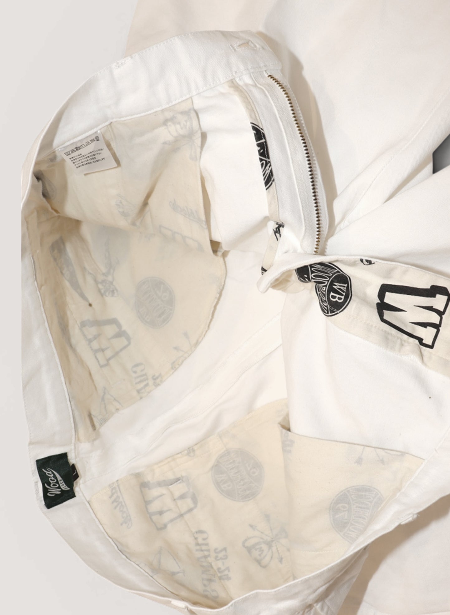 WOODBLOCK 2TUCK CHINO SHORT PANT WHITE (WB-26SS-017)