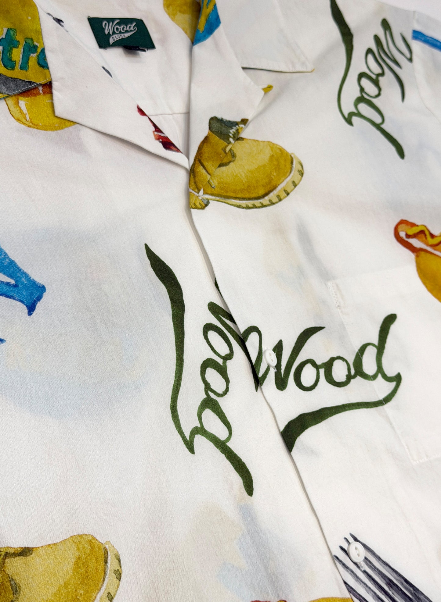 WOODBLOCK x TSUYOSHI YAMANAKA SS OPEN COLLAR SHIRT WHITE (WB-26SS-021)