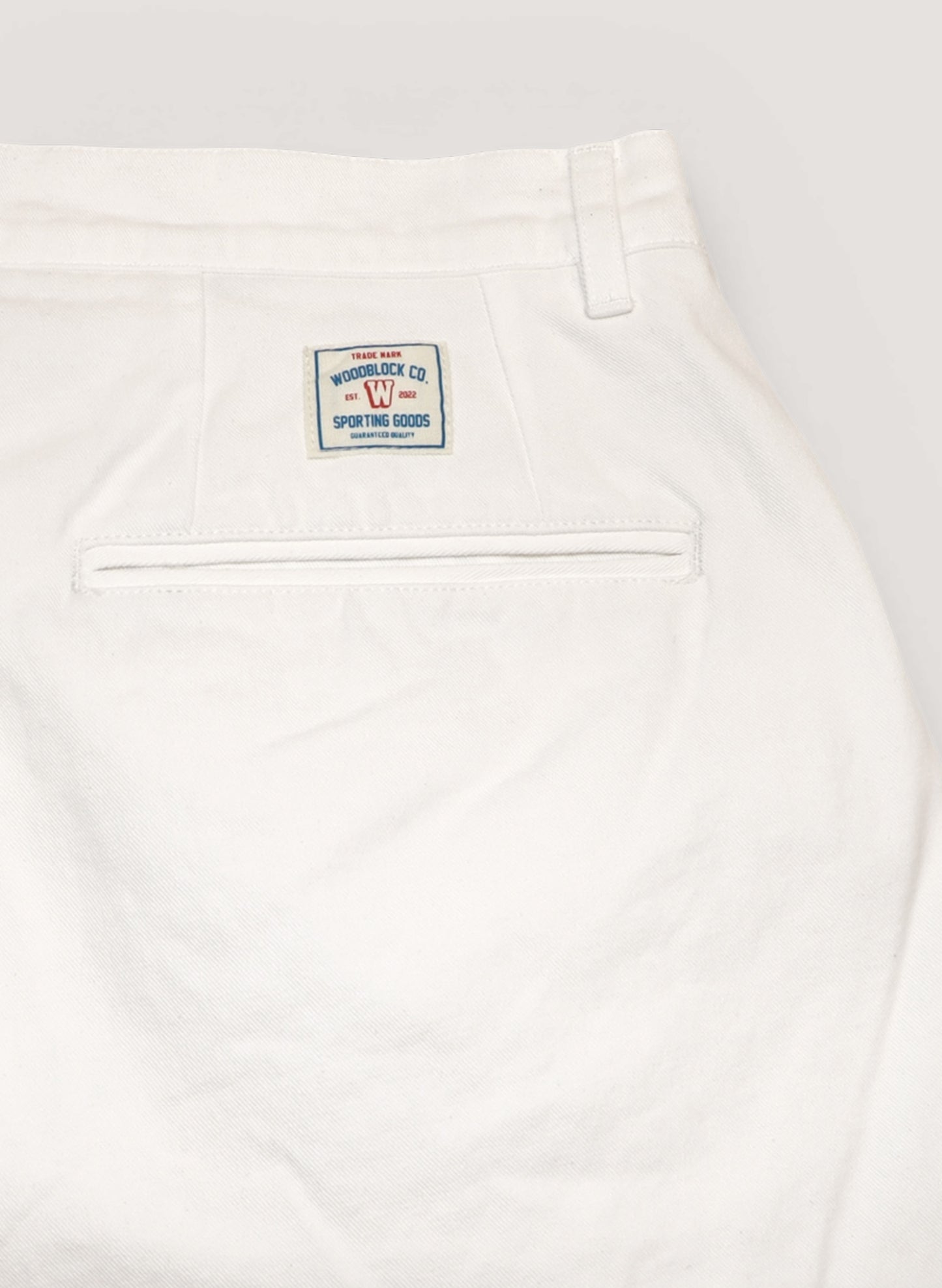 WOODBLOCK 2TUCK CHINO SHORT PANT WHITE (WB-26SS-017)