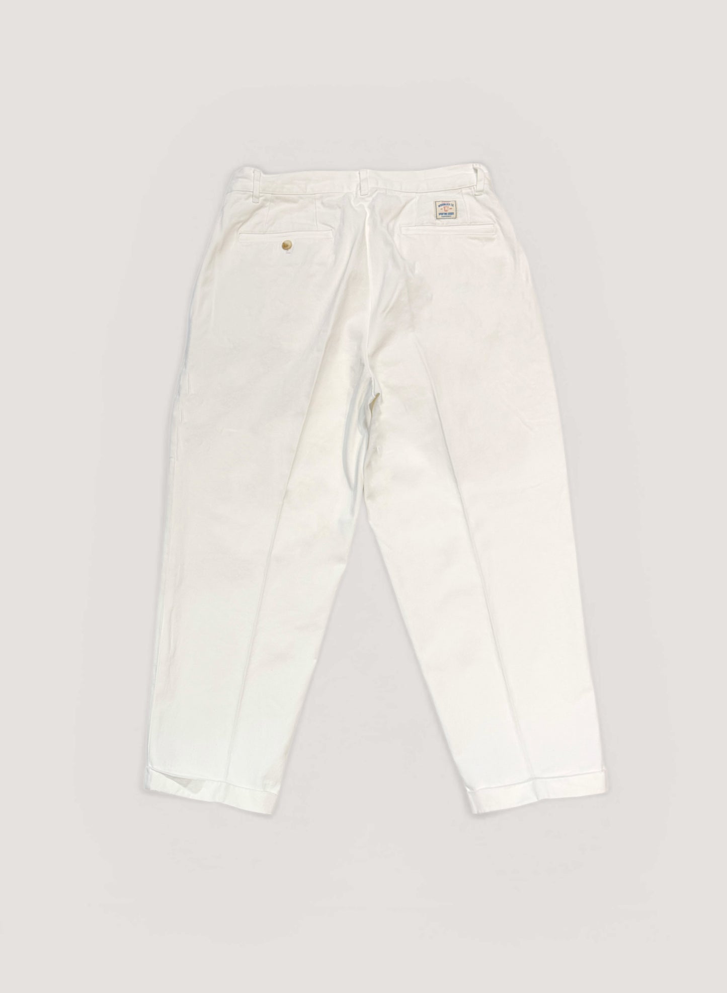 WOODBLOCK 2TUCK CHINO TROUSERS WHITE (WB-CL-001)