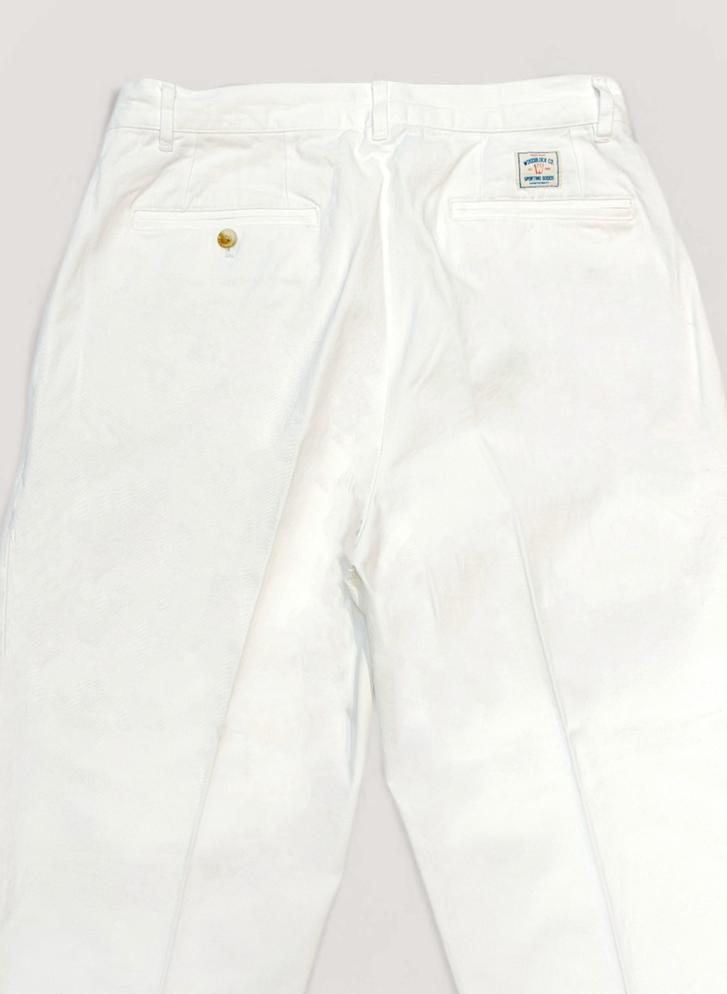 WOODBLOCK 2TUCK CHINO TROUSERS WHITE (WB-CL-001)