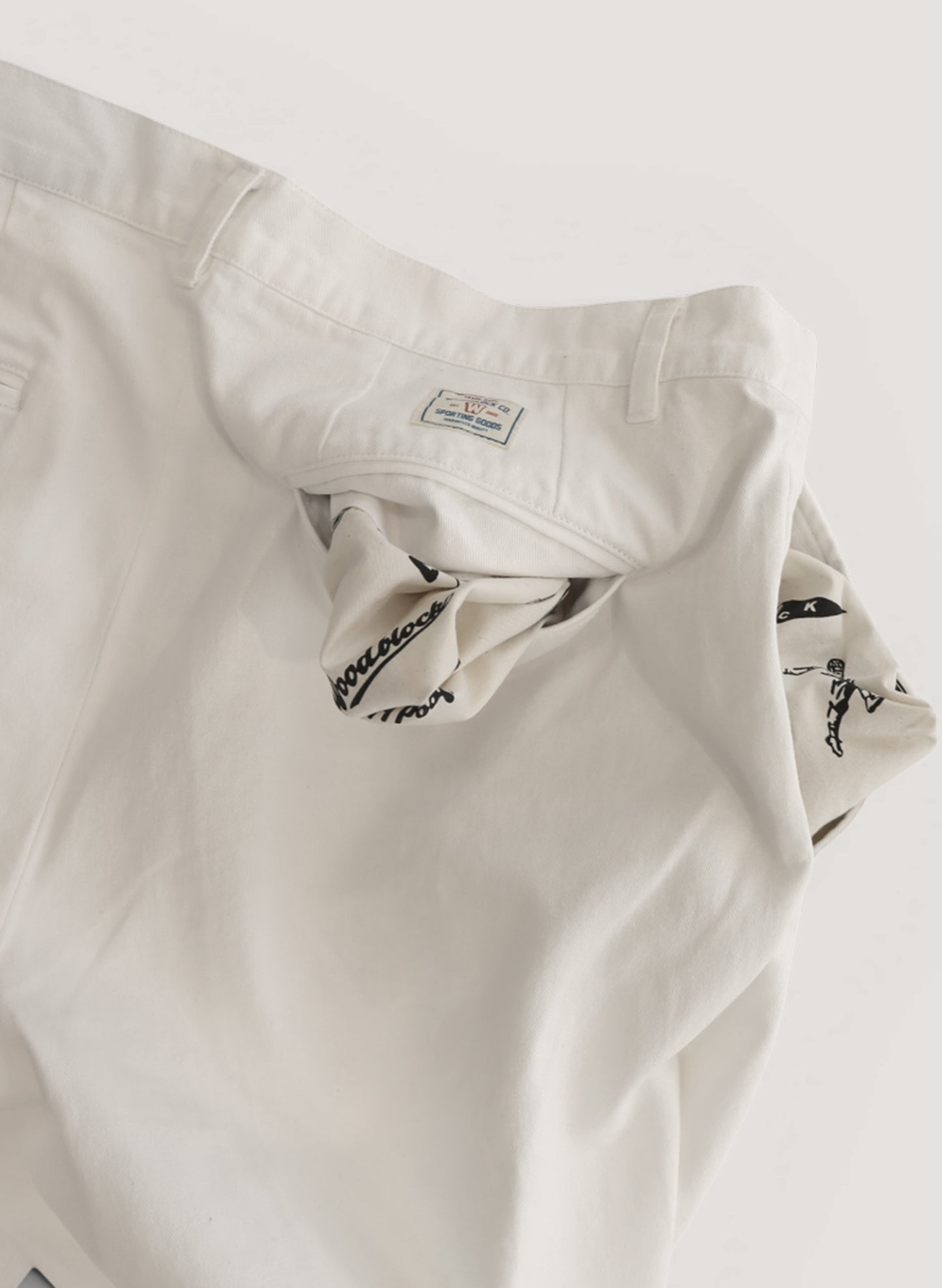 WOODBLOCK 2TUCK CHINO SHORT PANT WHITE (WB-26SS-017)
