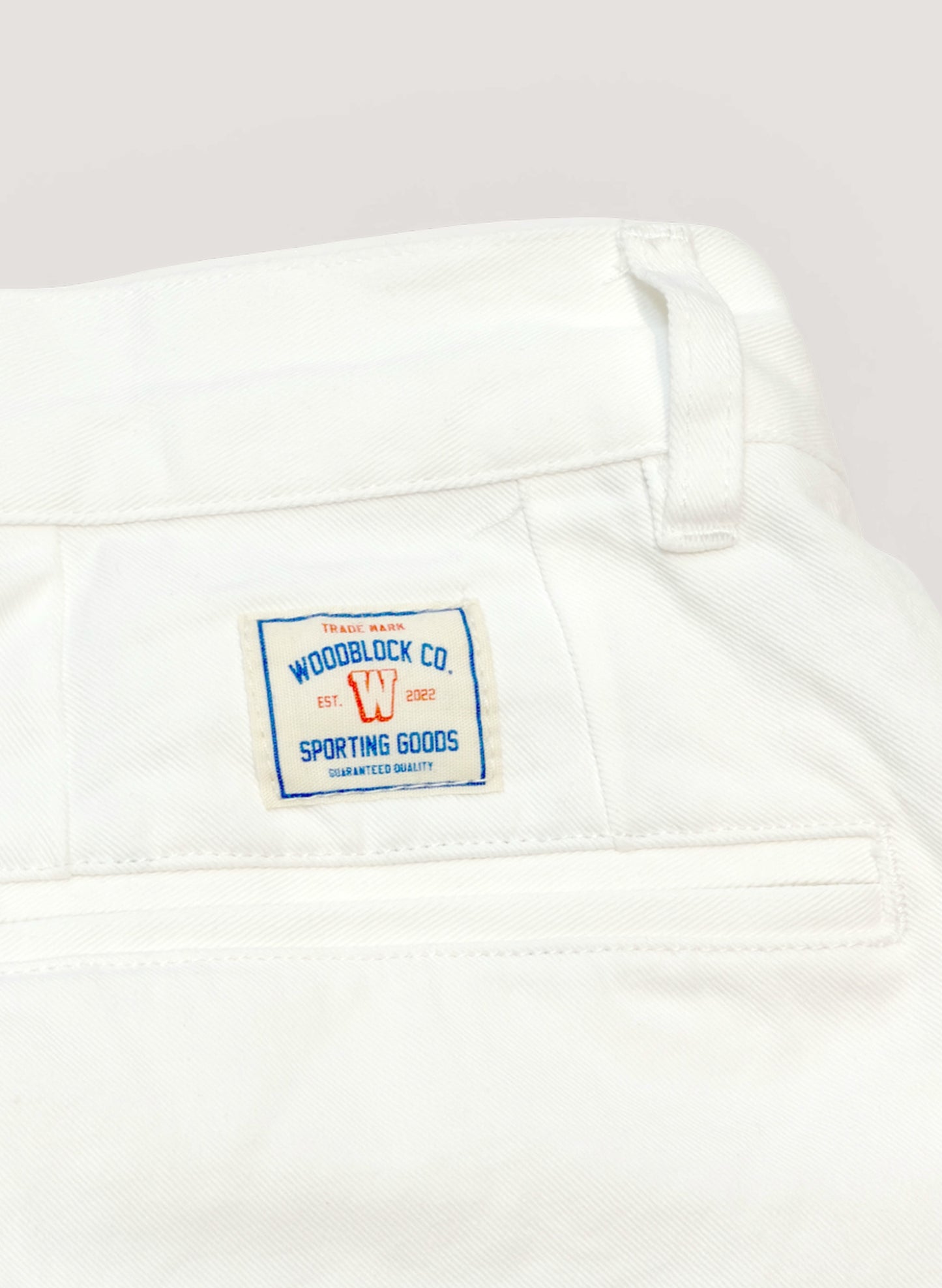 WOODBLOCK 2TUCK CHINO TROUSERS WHITE (WB-CL-001)