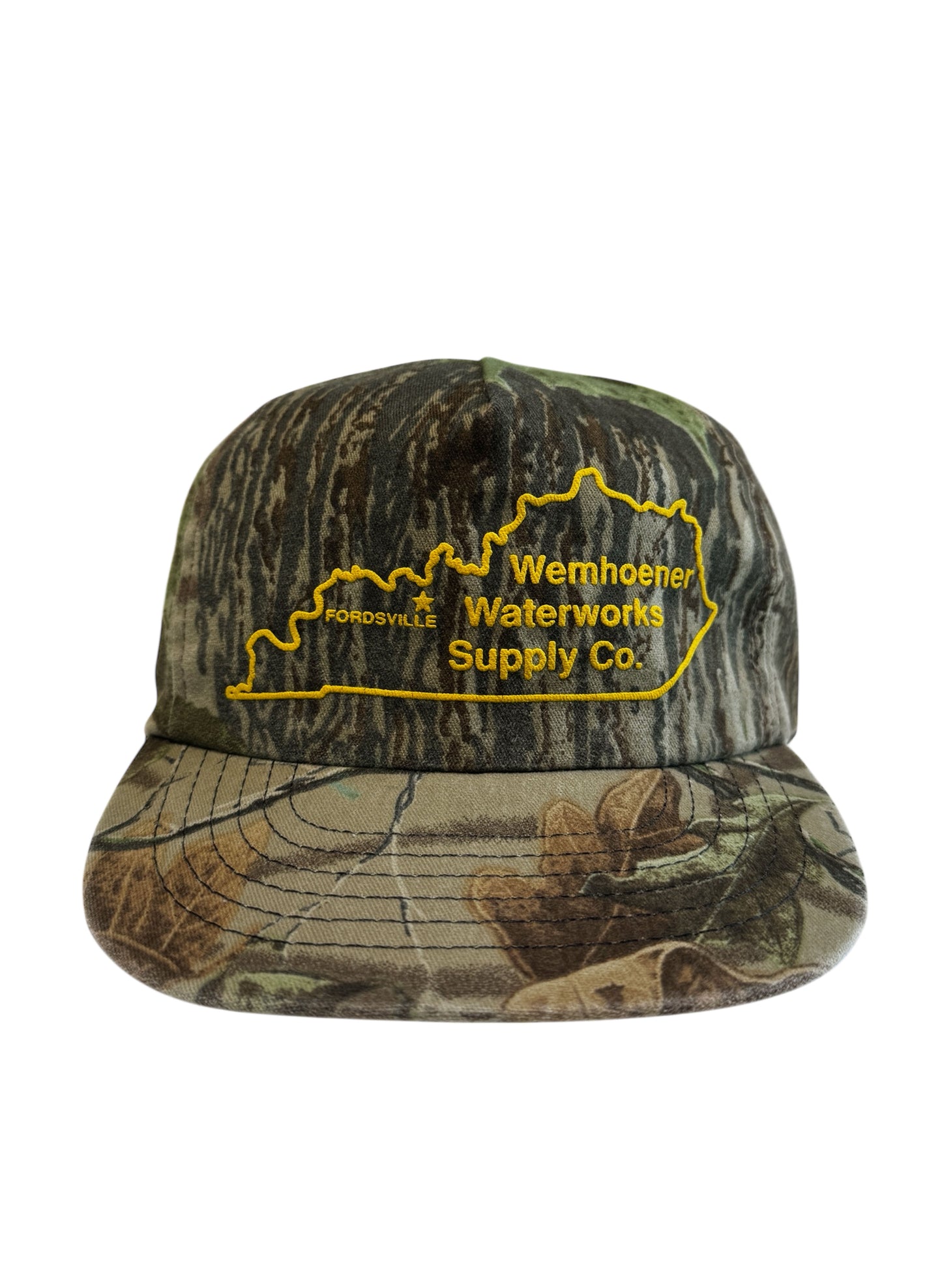 (SUP-595) Wemhoener Waterworks REAL TREE TRUCKER CAP - MADE IN U.S.A.