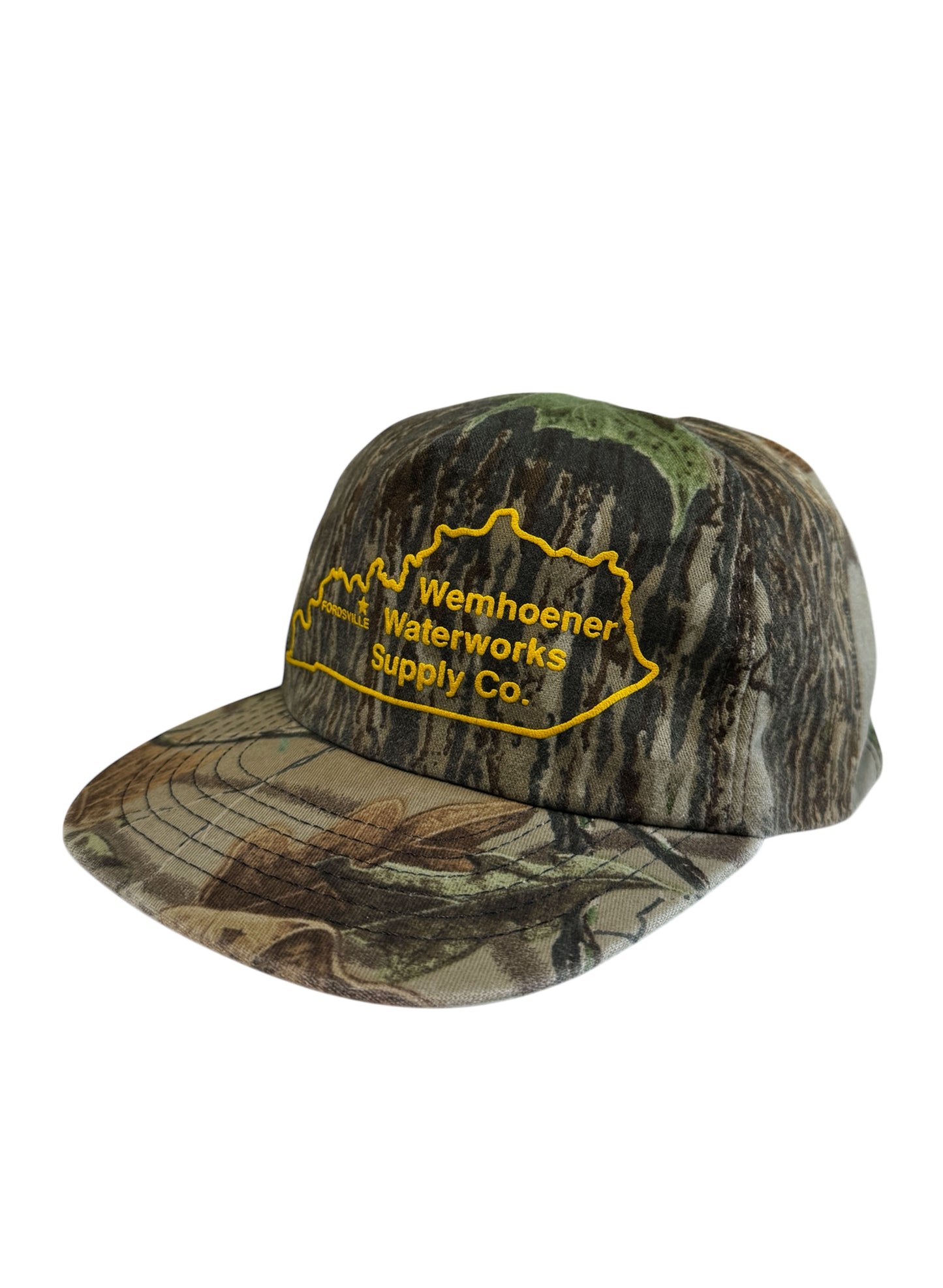 (SUP-595) Wemhoener Waterworks REAL TREE TRUCKER CAP - MADE IN U.S.A.
