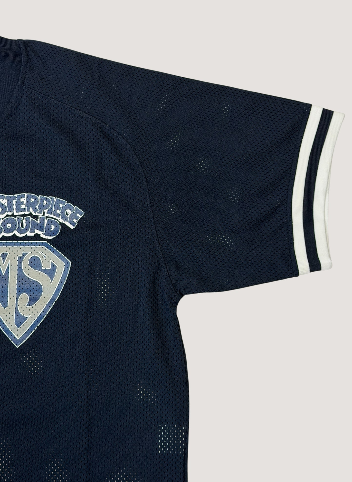 WOODBLOCK x MASTERPIECE SOUND V-NECK GAME SHIRT NAVY (WB-26SS-022)