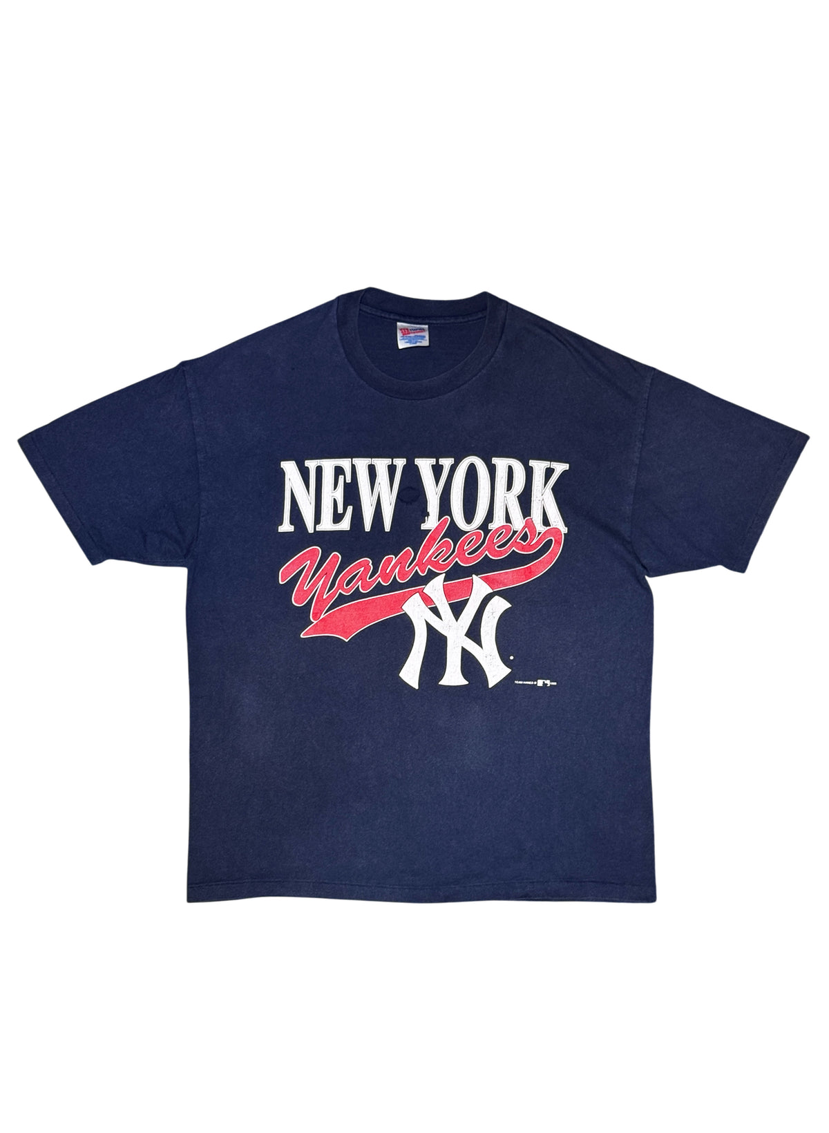 (SUP-821) 1993 NEW YORK YANKEES "DAMAGE" TEE - MADE IN U.S.A.