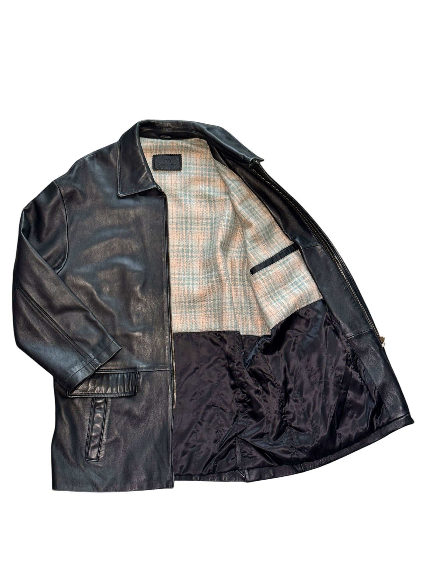 (SUP-561) Dan Valentino LEATHER ZIP UP HALF COAT
