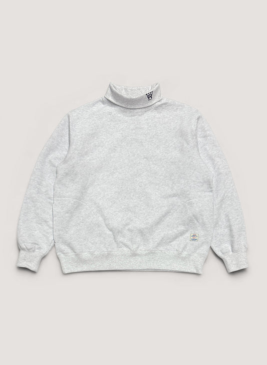 WOODBLOCK SWEAT TURTLE NECK ASH GREY (WB-25SS-003)