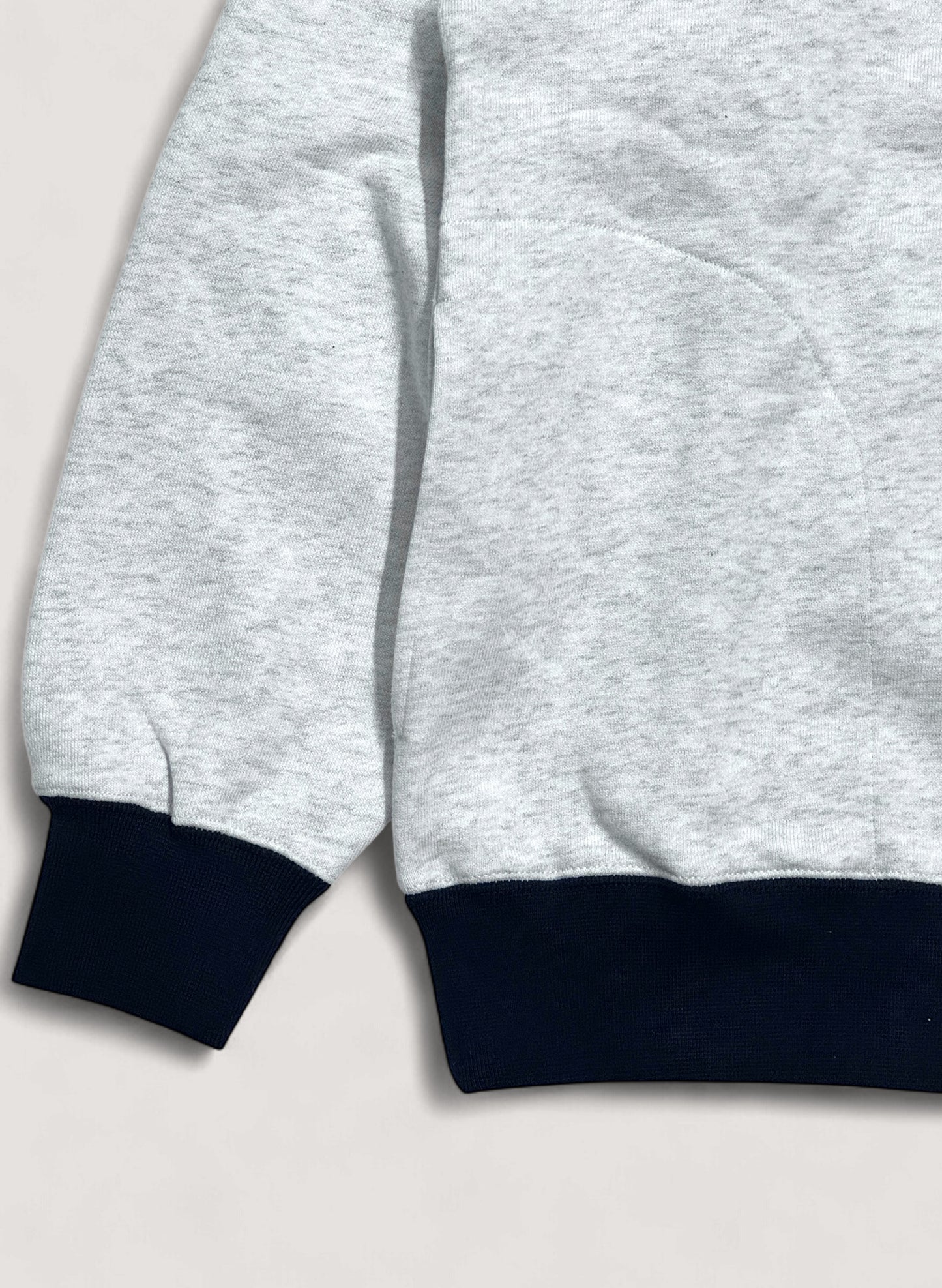 WOODBLOCK SWEAT TURTLE NECK ASH GREY/NAVY (WB-25SS-003)