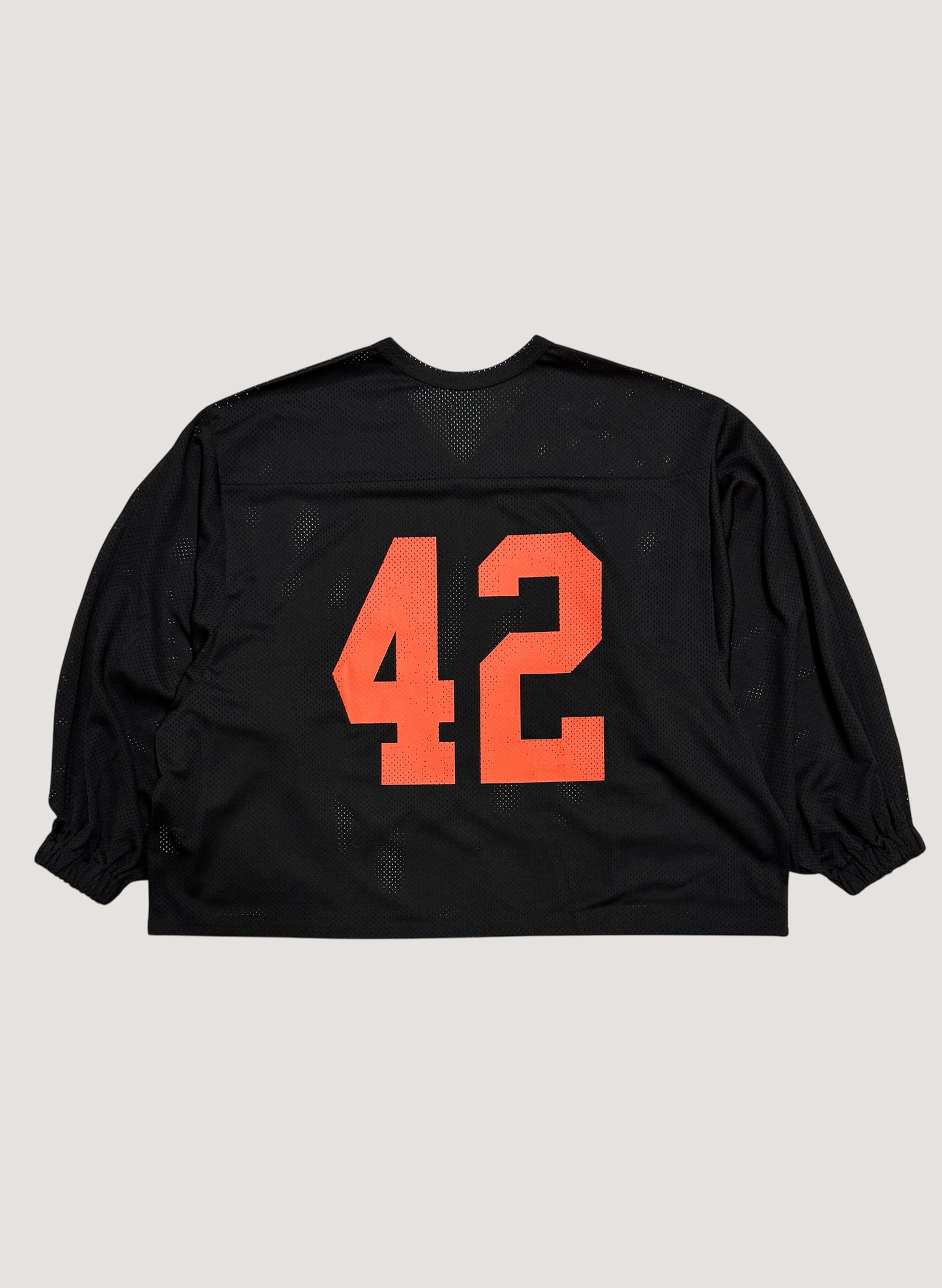 WOODBLOCK 42 MESH FOOTBALL LS SHIRT BLACK/ORANGE (WB-25SS-004)