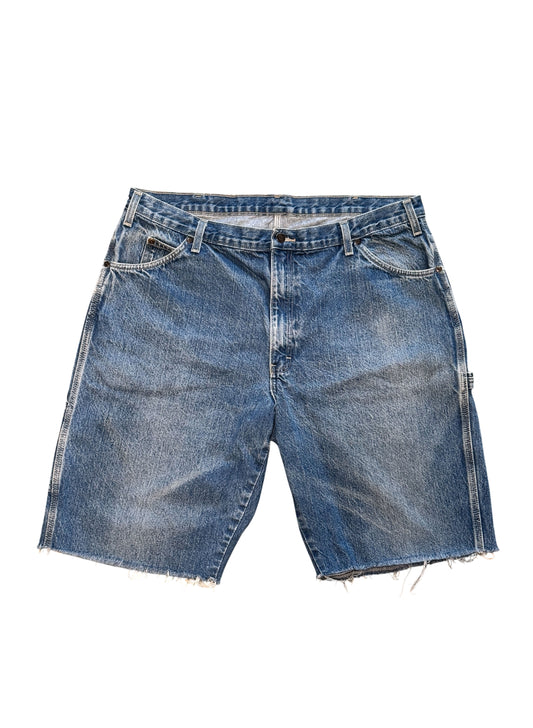 (SUP-395) 90's Dickies CARPENTER DENIM SHORTS "CUT OFF"  (w40相当)