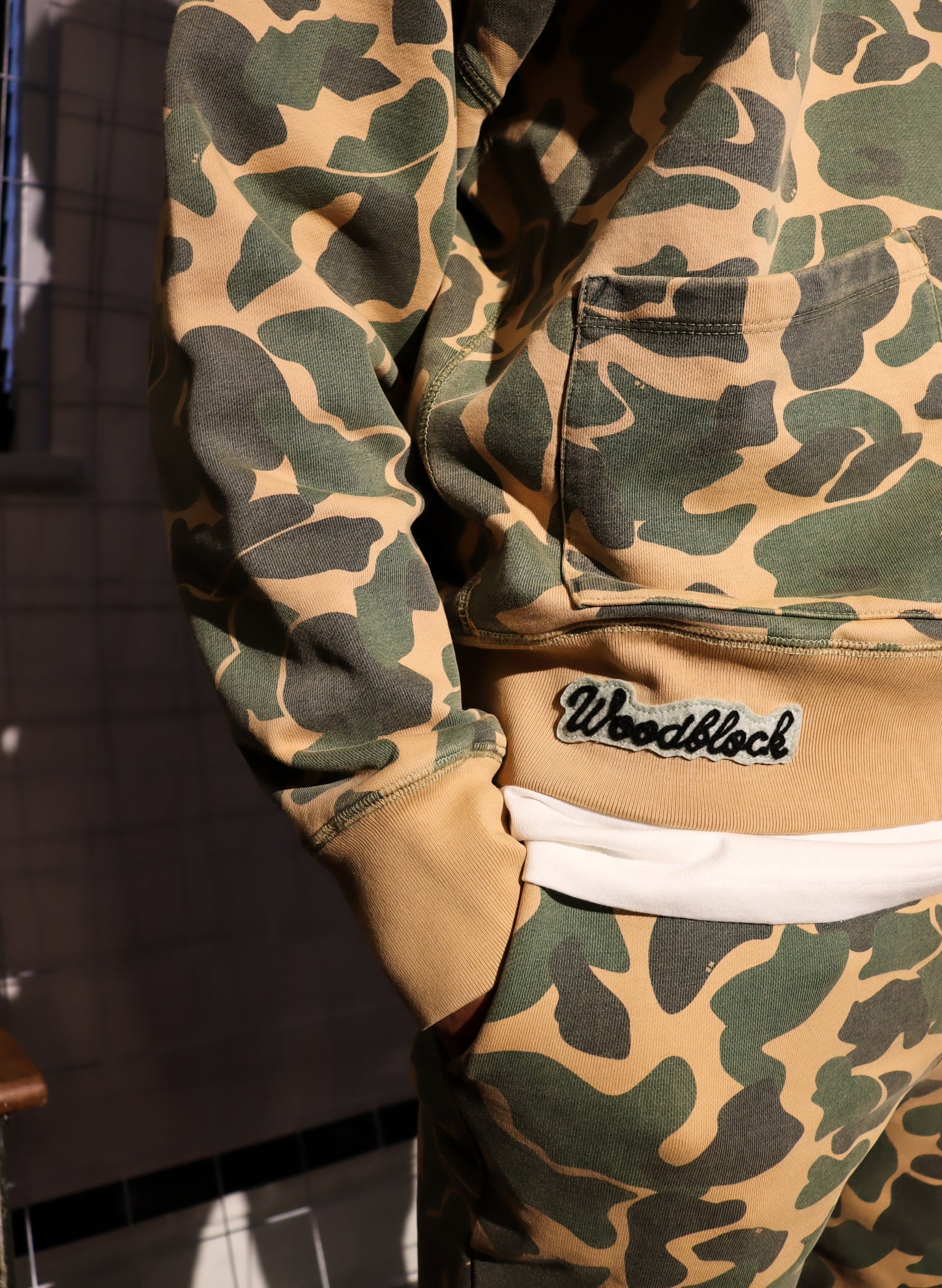 WOODBLOCK CAMO SWEAT HOODIE(WB-24SS-022)