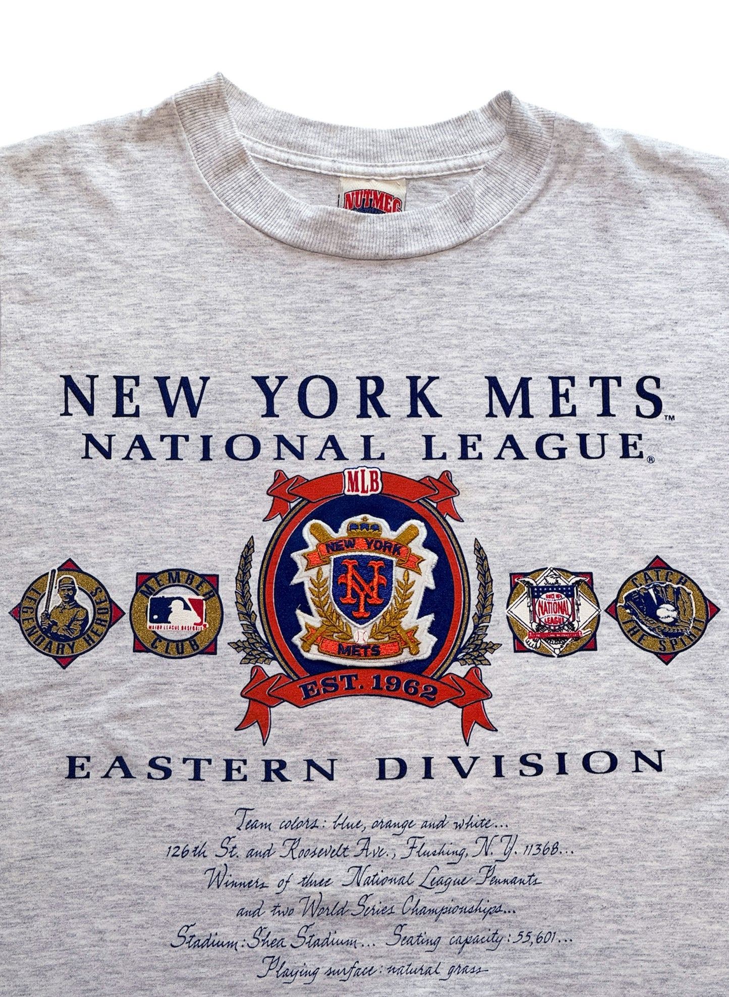 (SUP-406) 90s NEWYORK METS "PATCH" TEE - MADE IN U.S.A.  (M)