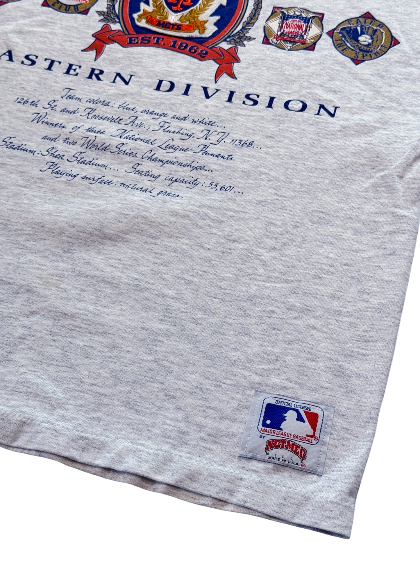 (SUP-406) 90s NEWYORK METS "PATCH" TEE - MADE IN U.S.A.  (M)