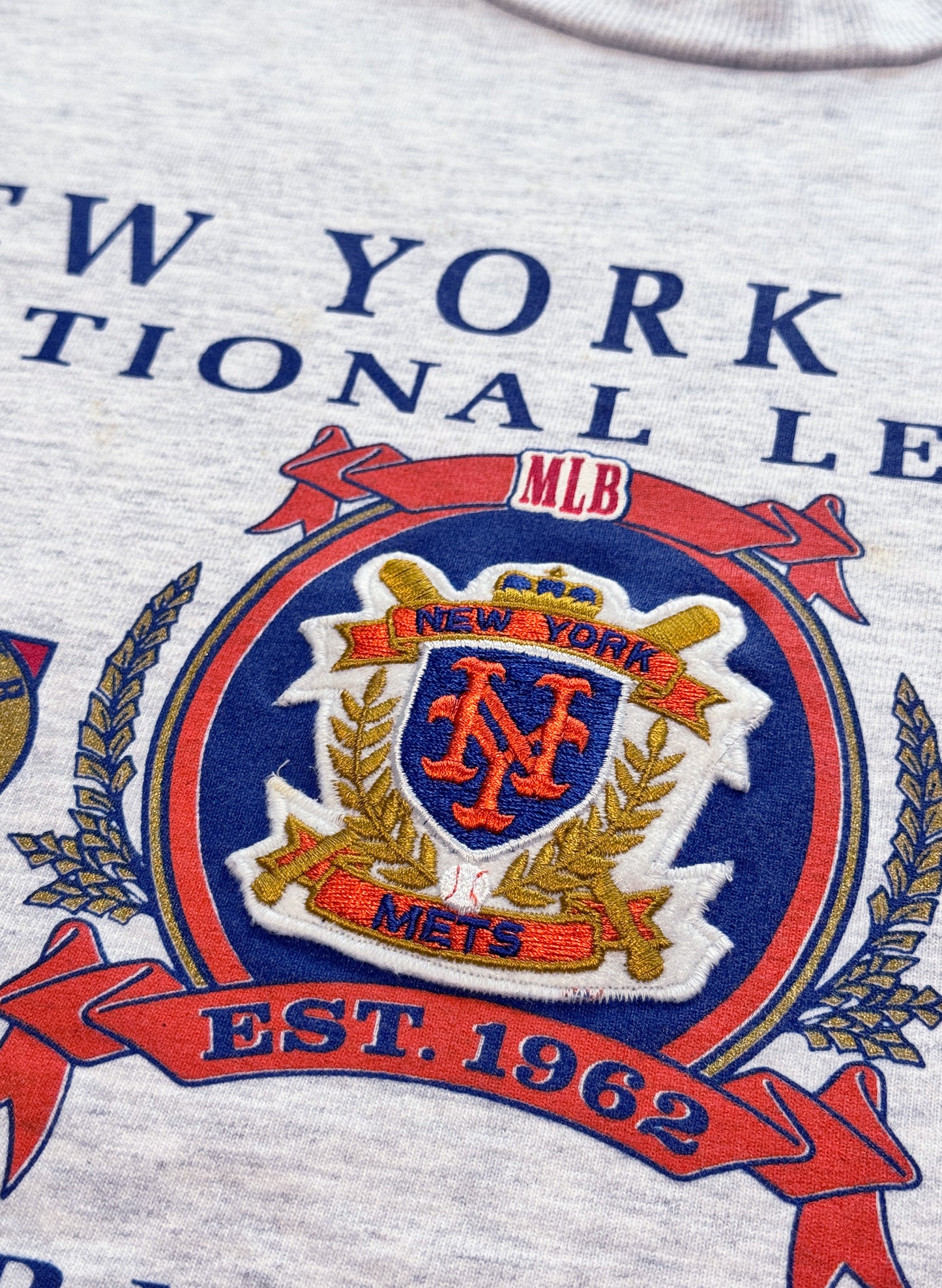 (SUP-406) 90s NEWYORK METS "PATCH" TEE - MADE IN U.S.A.  (M)