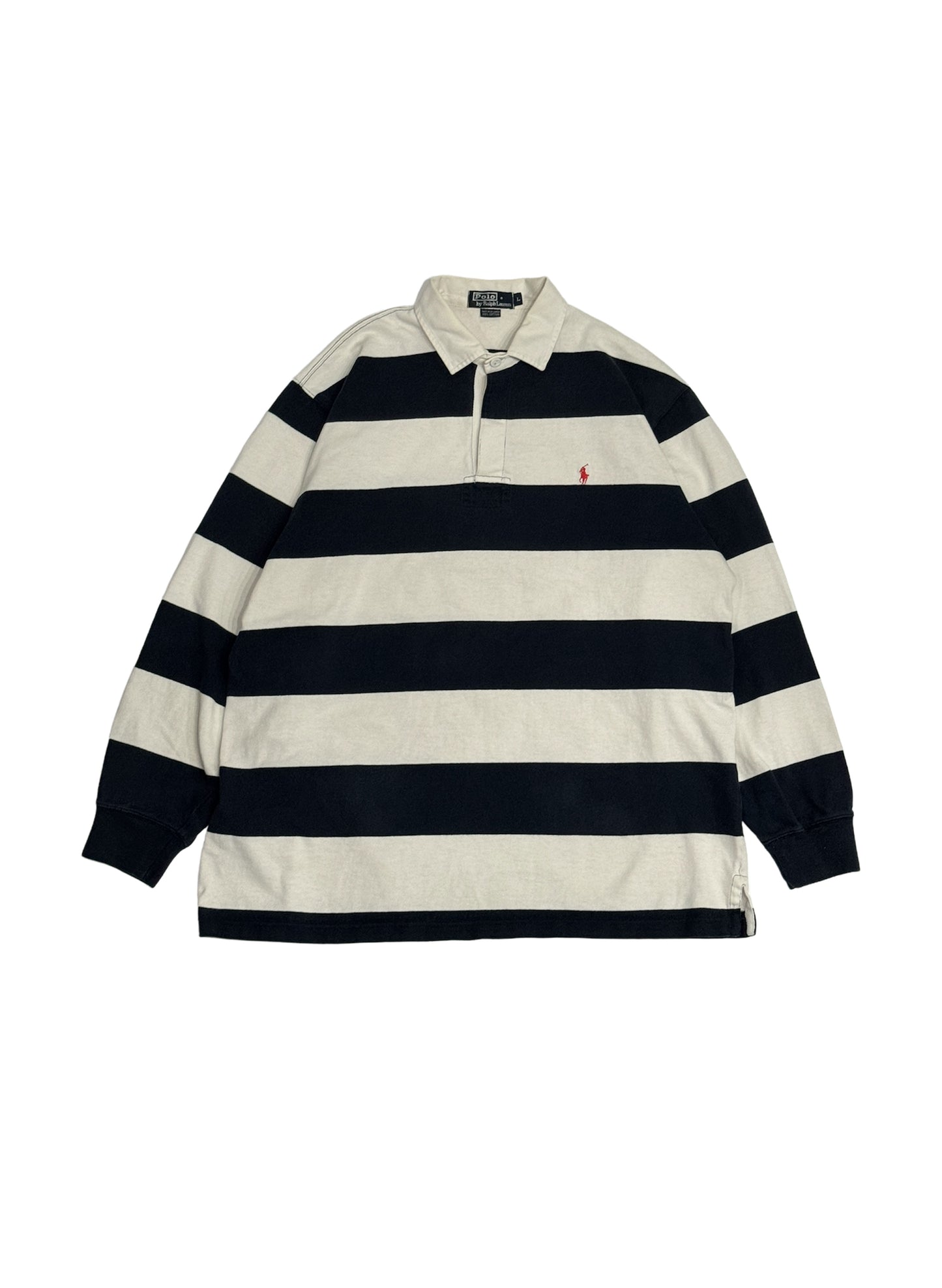 (SUP-117)  POLO RALPH LAUREN  L/S POLO SHIRT  (L)