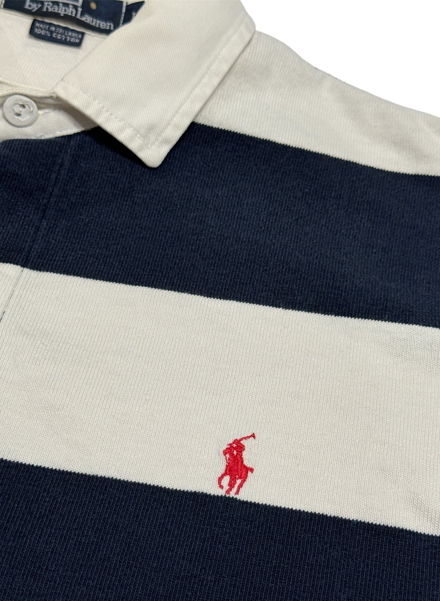 (SUP-117)  POLO RALPH LAUREN  L/S POLO SHIRT  (L)