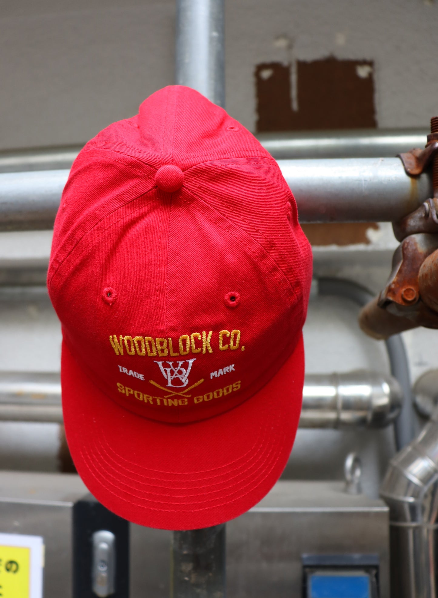 WOODBLOCK SPORTING GOODS CAP(23SS-018-RED)