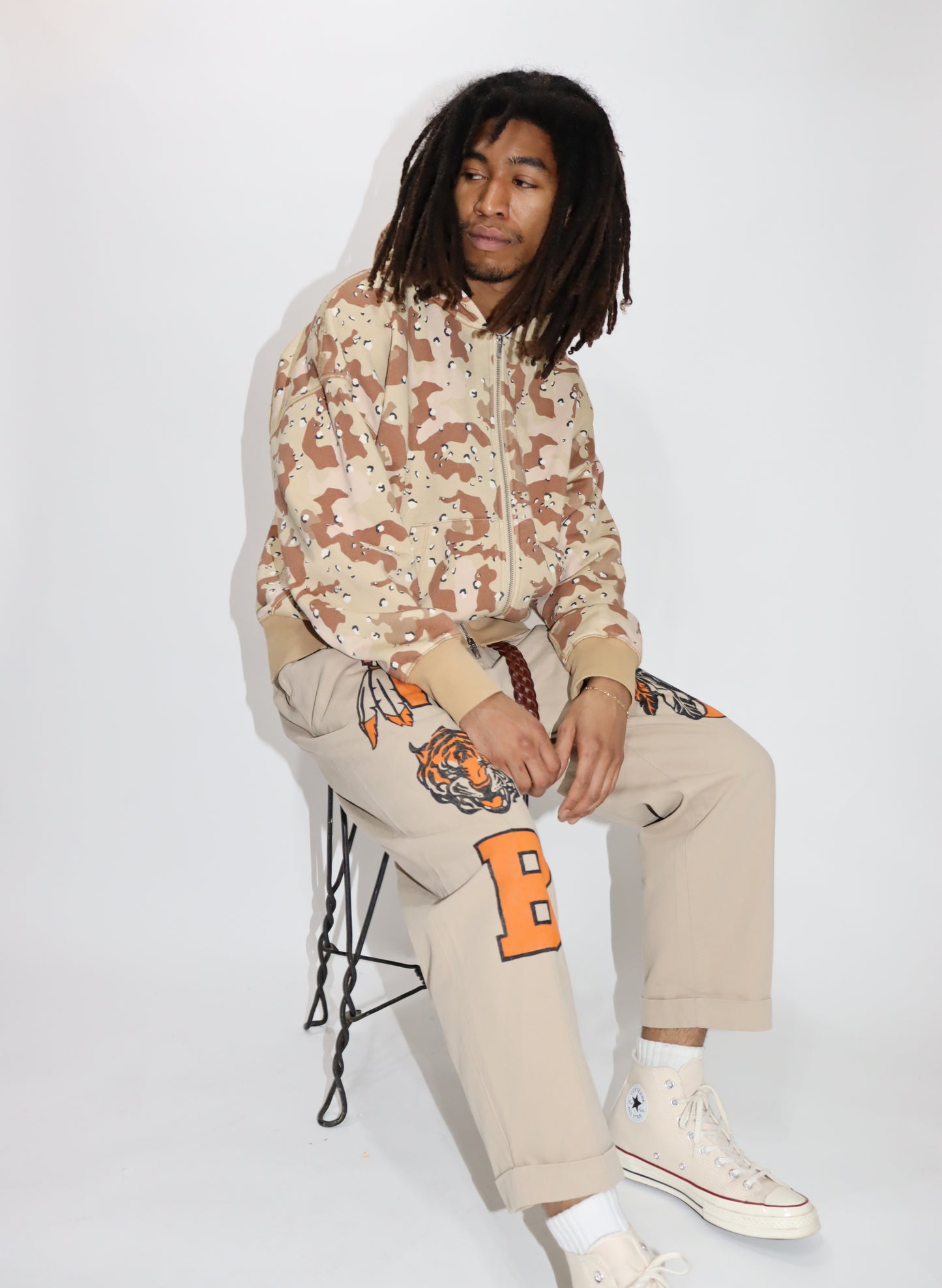 WOODBLOCK W-ZIP SWEAT HOODIE CHOCOTIP CAMO (WB-25SS-007)