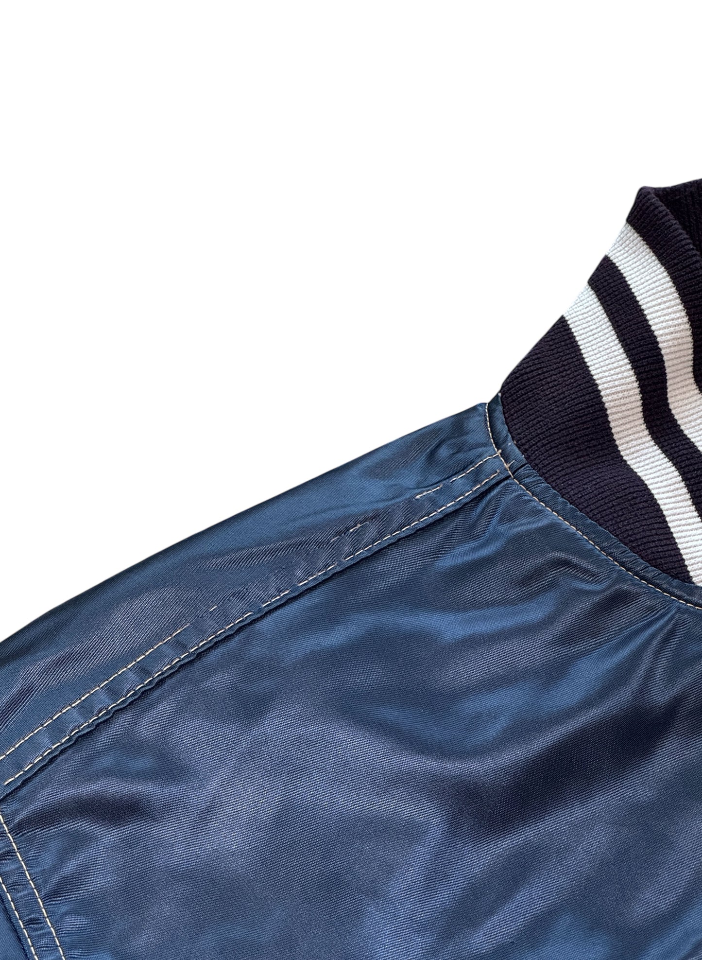(SUP-605) PYRAMID NEW YORK YANKEES NYLON STADIUM JACKET - M - MADE IN U.S.A.