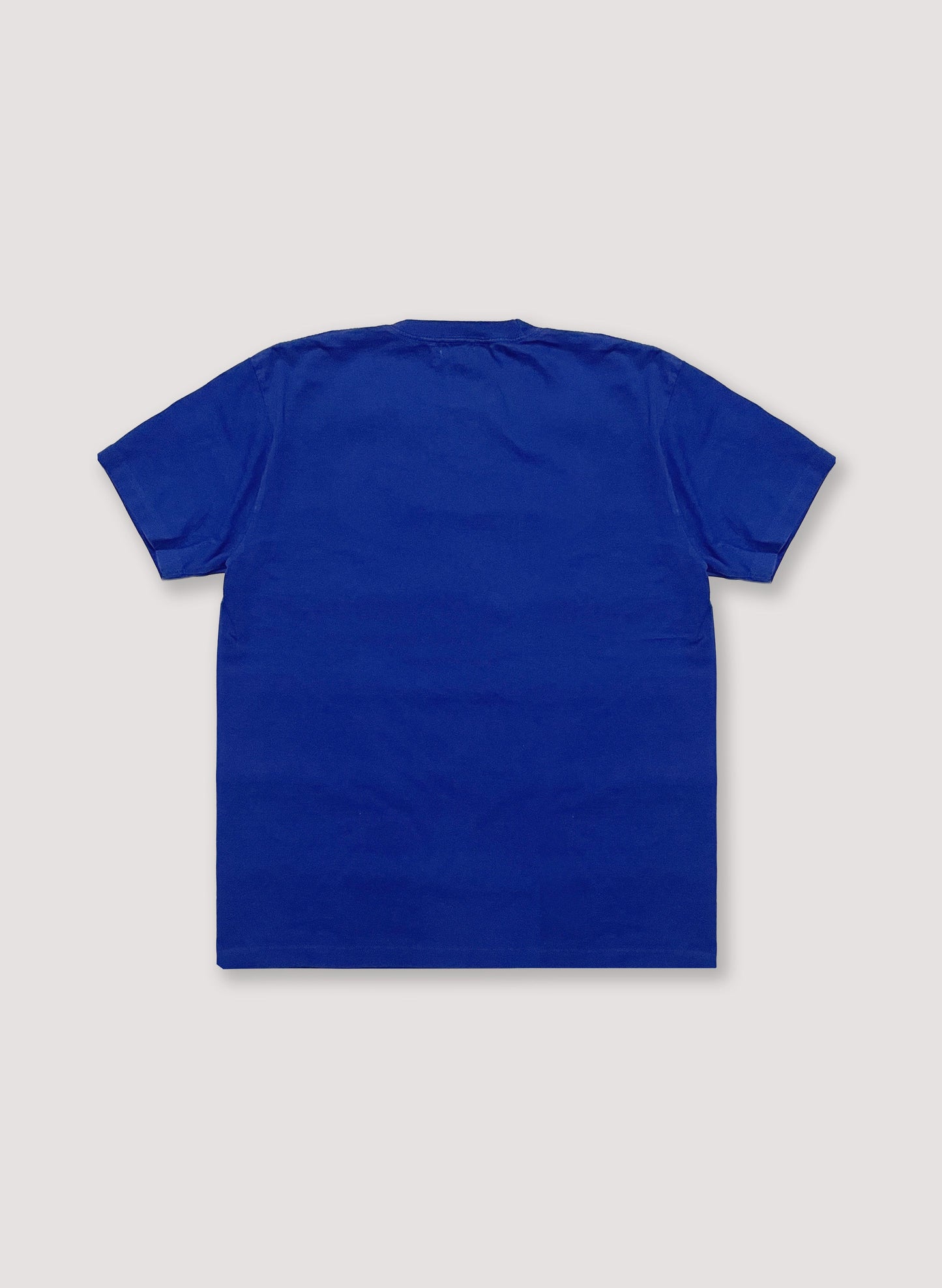 WOODBLOCK CHIEF HEAD COLLEGE LOGO TEE(BLUE)