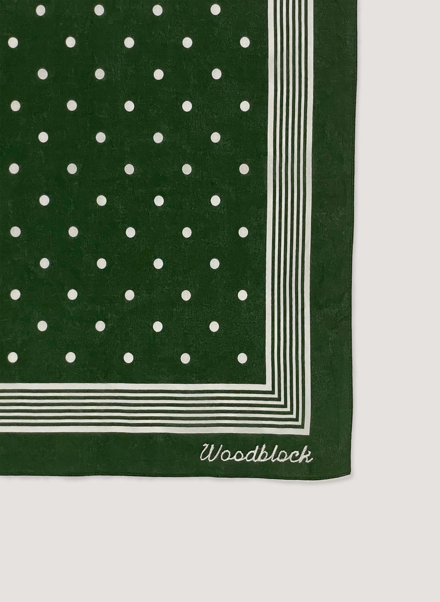 WOODBLOCK Chain Stitch DOT BANDANA