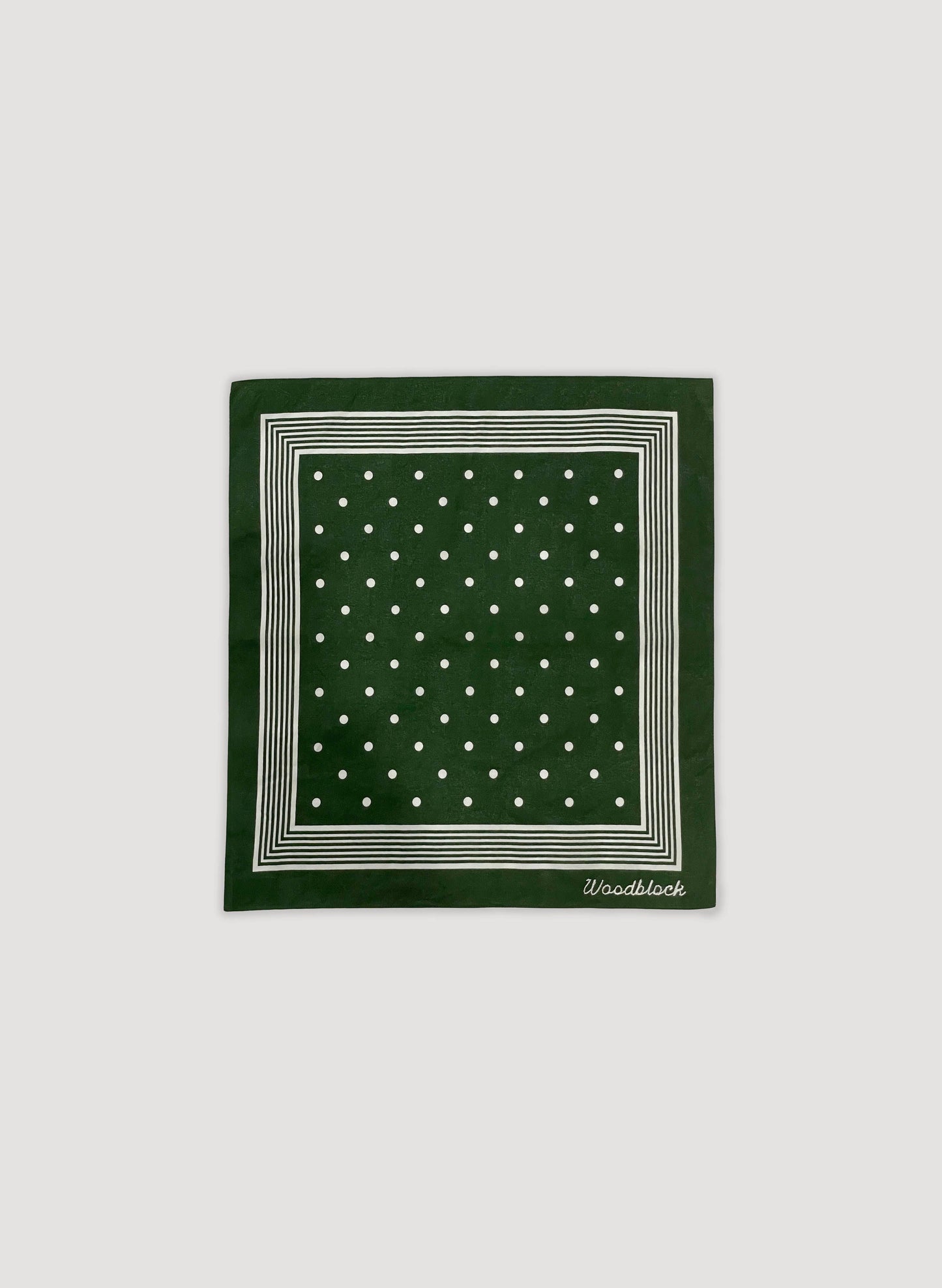 WOODBLOCK Chain Stitch DOT BANDANA